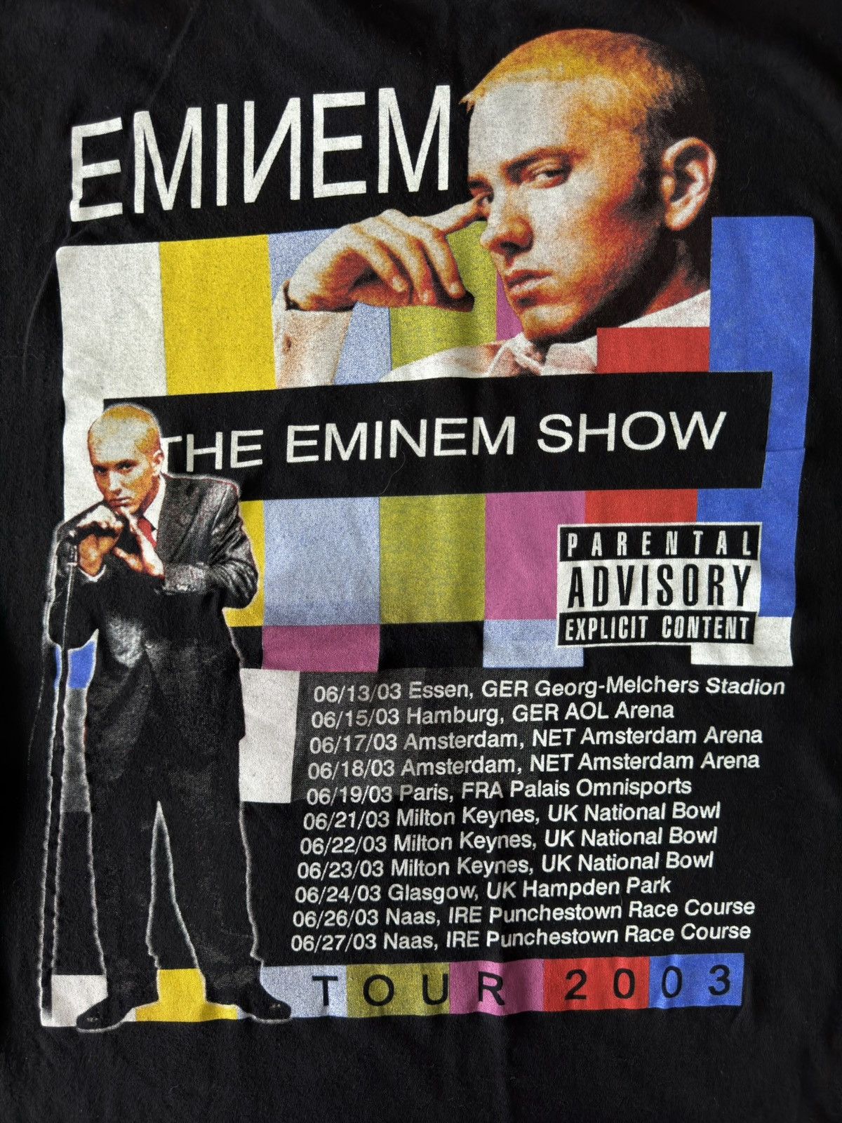 Rap Tees 2003 The Eminem Show European Tour God 00s Vintage Shirt Size US XL / EU 56 / 4 - 6 Thumbnail