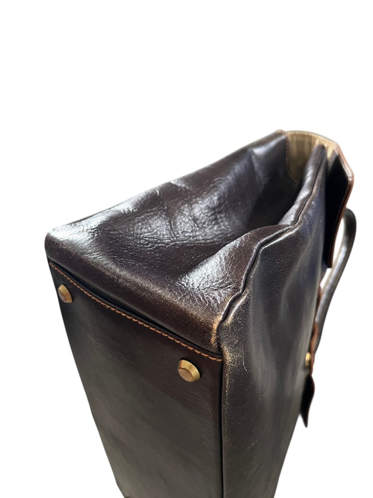 Genuine Leather Vintage Ginza Tanizawa 🇯🇵 Patina Leather Birkin Bag Hermes Size ONE SIZE - 11 Thumbnail