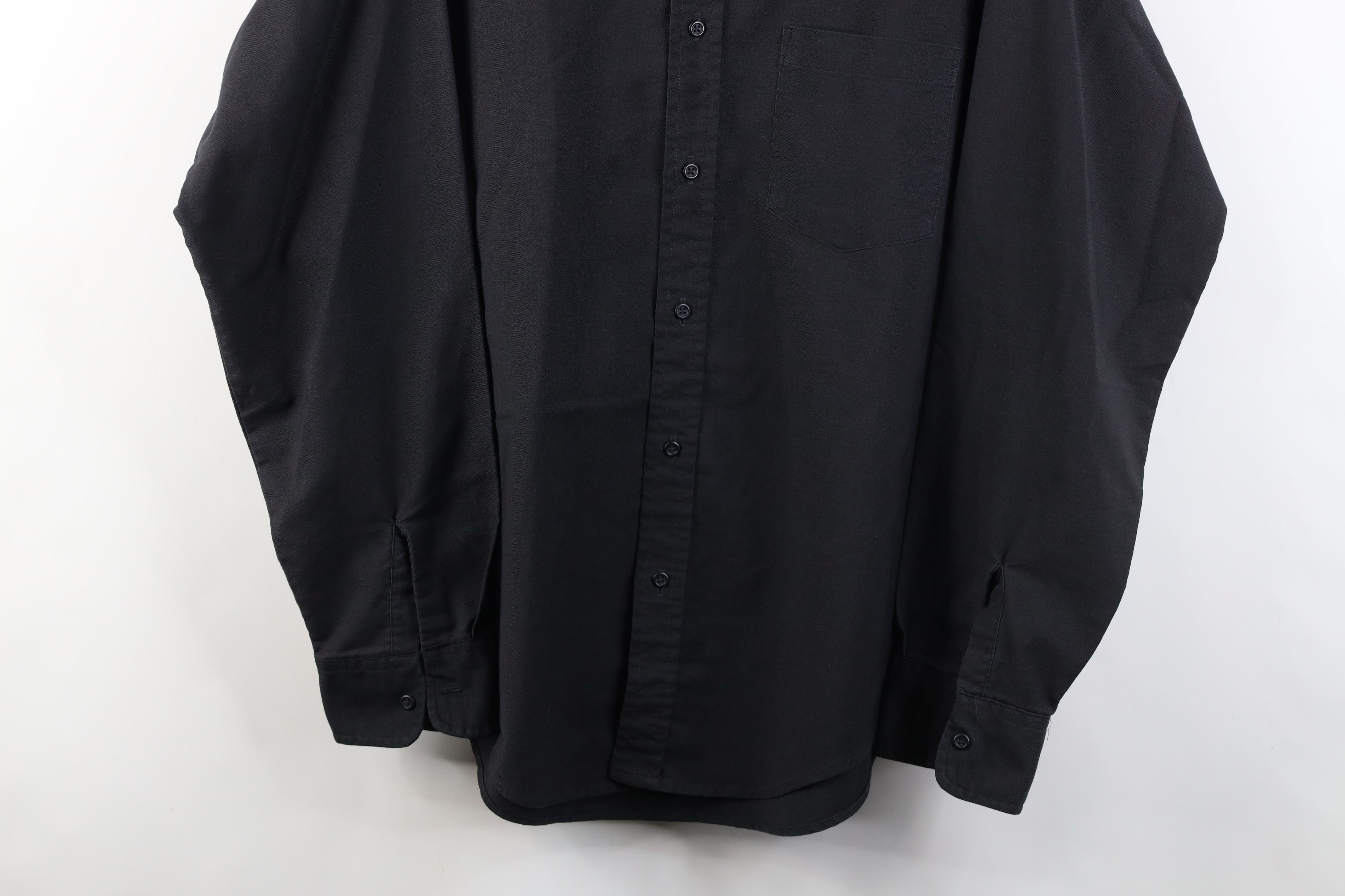 Vintage Vintage 90s Streetwear Band Collar Button Shirt Black USA Size US M / EU 48-50 / 2 - 3 Thumbnail