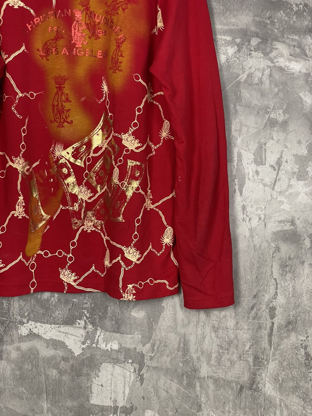 Ed Hardy × Vintage Vintage 00s Christian Audigier Printed Long sleeve T shirt Size XXL / US 16-18 / IT 52-54 - 14 Thumbnail