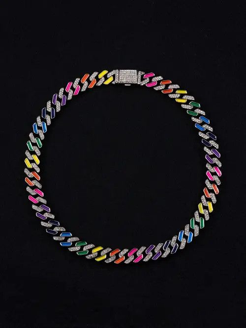 Jewelry × Vintage Retro Punk Rhinestone Necklace Chain Size ONE SIZE - 1 Thumbnail