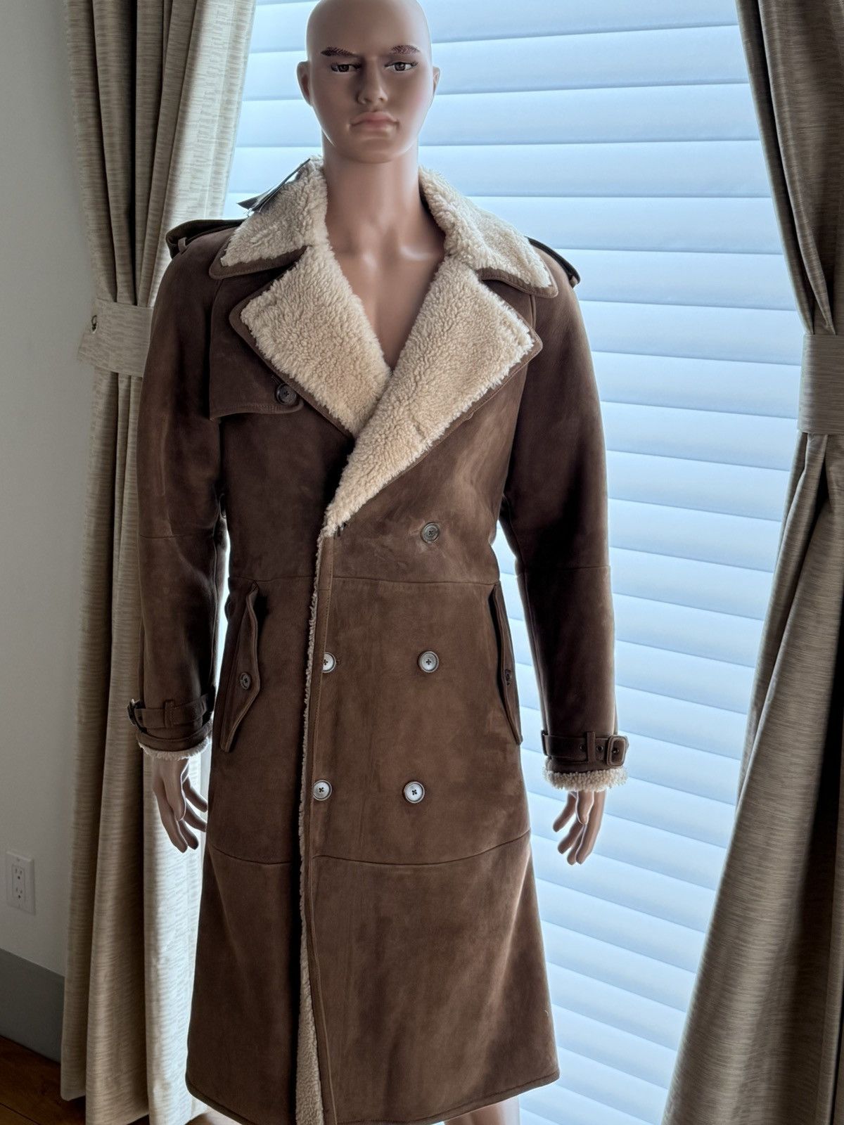 Ralph Lauren Purple Label NWT Ralph Lauren Shearling Trench Coat Sold Out Size M Size US M / EU 48-50 / 2 - 9 Thumbnail