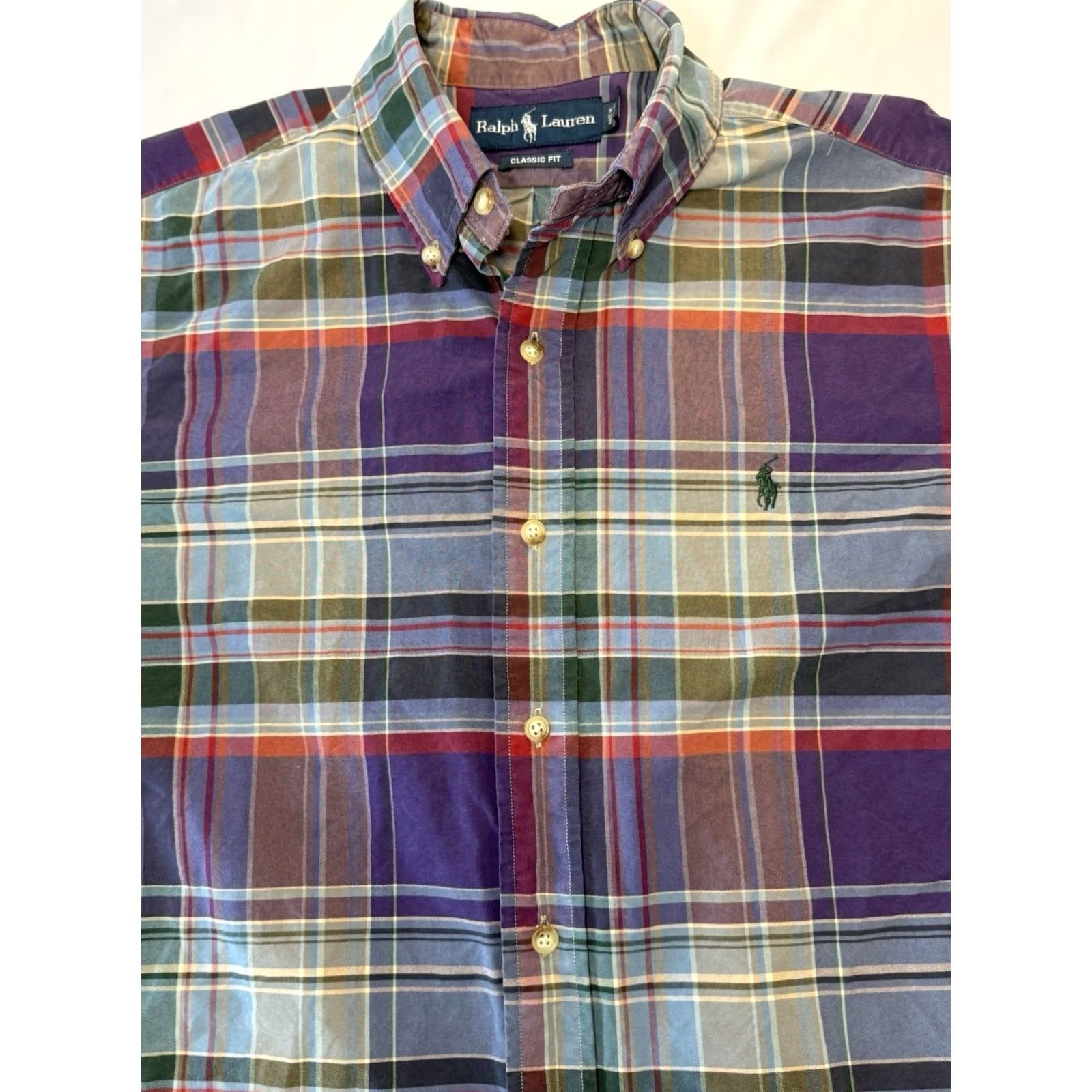 Ralph Lauren Ralph Lauren Button-Down Preppy Plaid Checkered Shirt Mens M Size US M / EU 48-50 / 2 - 2 Thumbnail