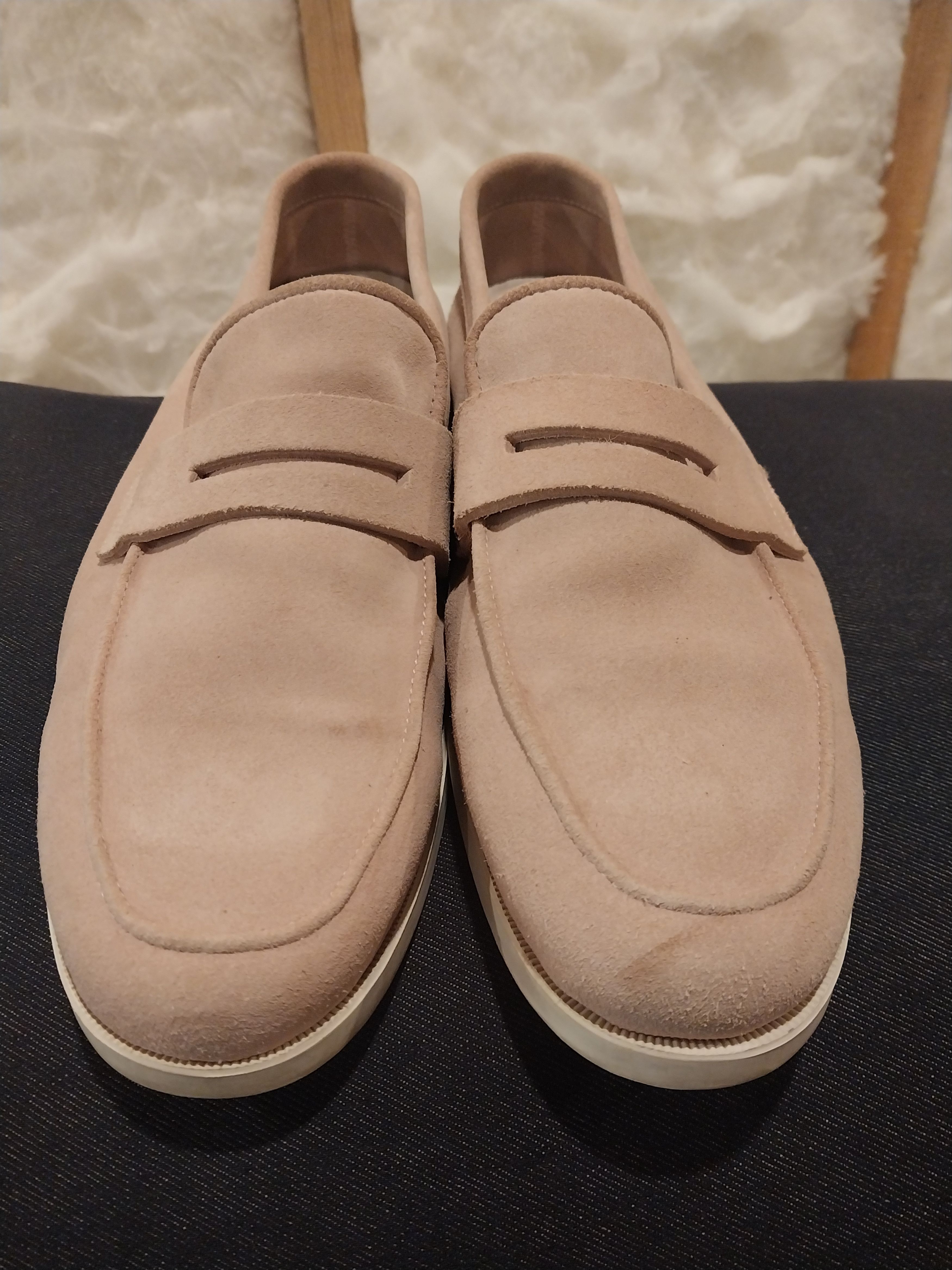 Other Arthur Sleep Pink Suede Loafers Size US 11 / EU 44 - 4 Thumbnail