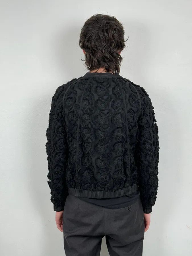 2000s Cavalli Flowers Abstract Embroidered Bomber Jacket