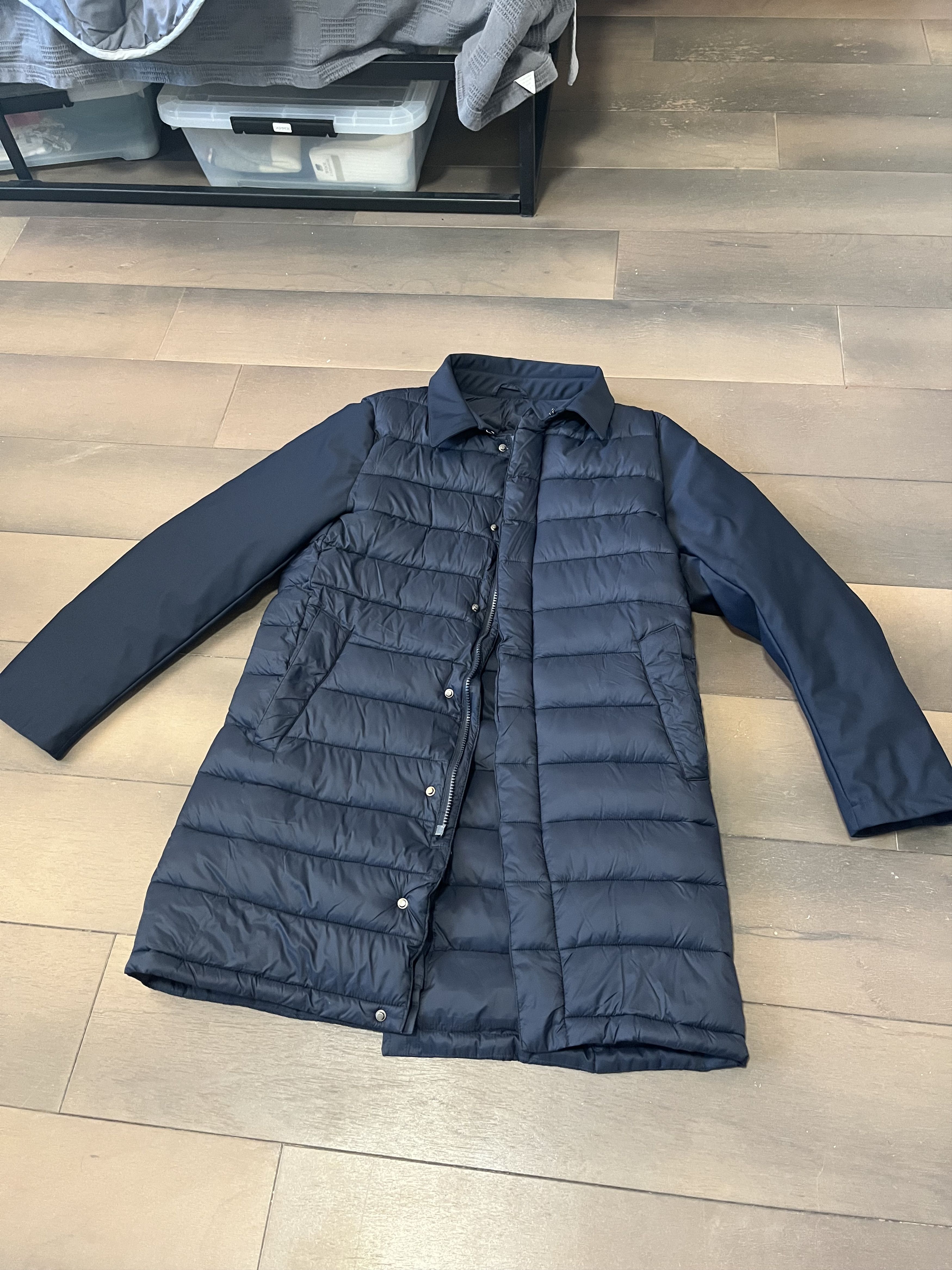 Japanese Brand Sartorial Hybrid Puffer Coat by Exibit Size US M / EU 48-50 / 2 - 1 Thumbnail