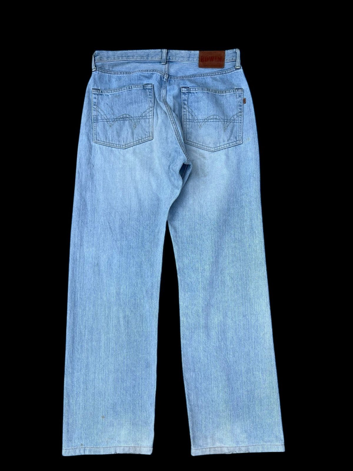 Edwin 2000s Edwin 505 Distressed Aging Mud Denim Selvedge Jeans Size US 32 / EU 48 - 15 Thumbnail