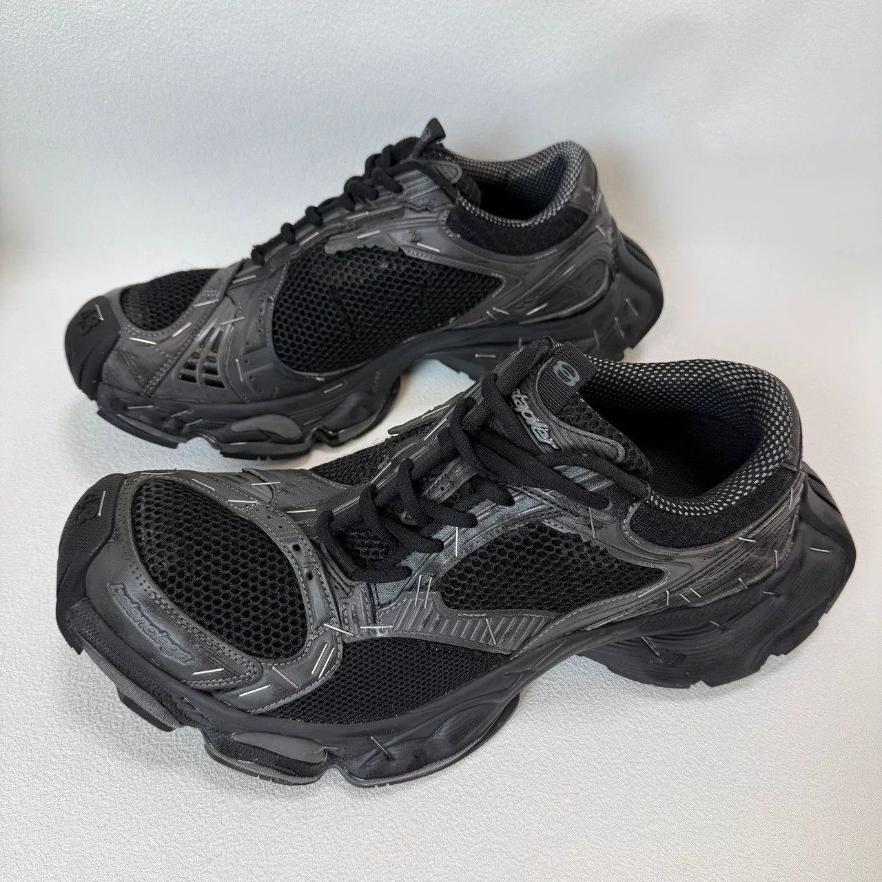 balenciaga stapler black low-top sneakers