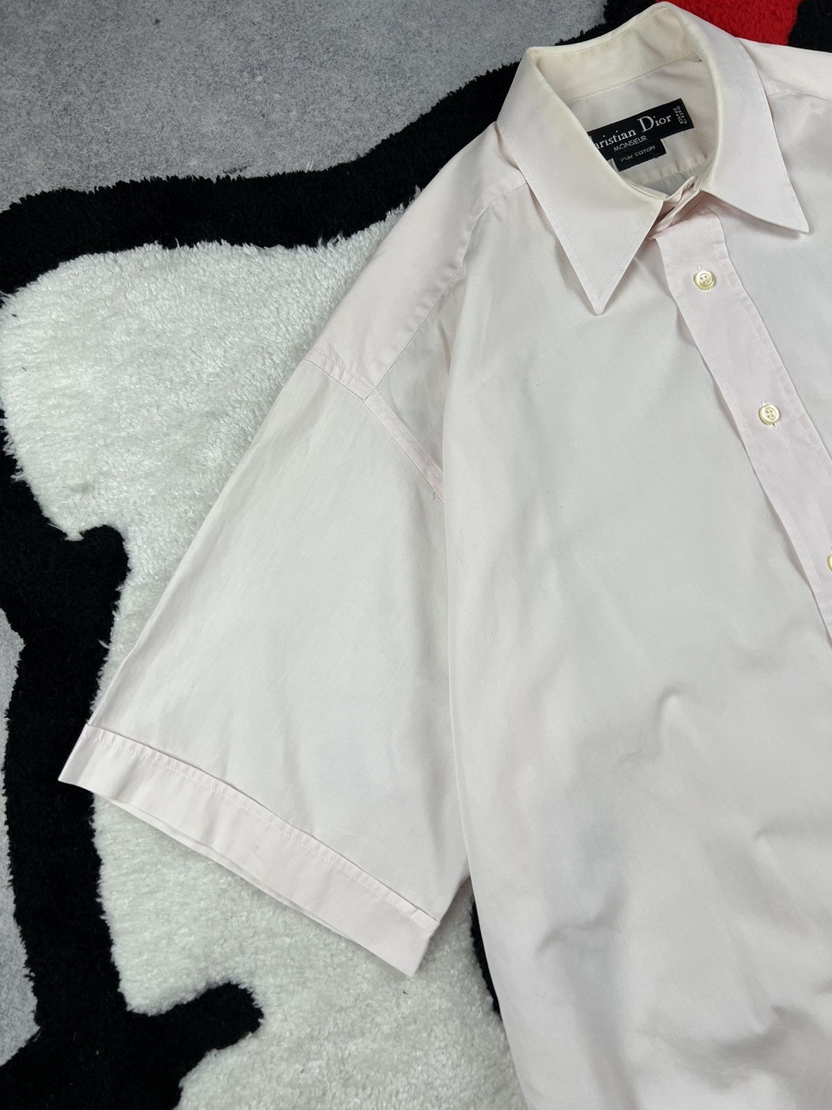 Dior Vintage Christian Dior Old Money Luxury Pink Casual Shirt Size US XL / EU 56 / 4 - 7 Thumbnail