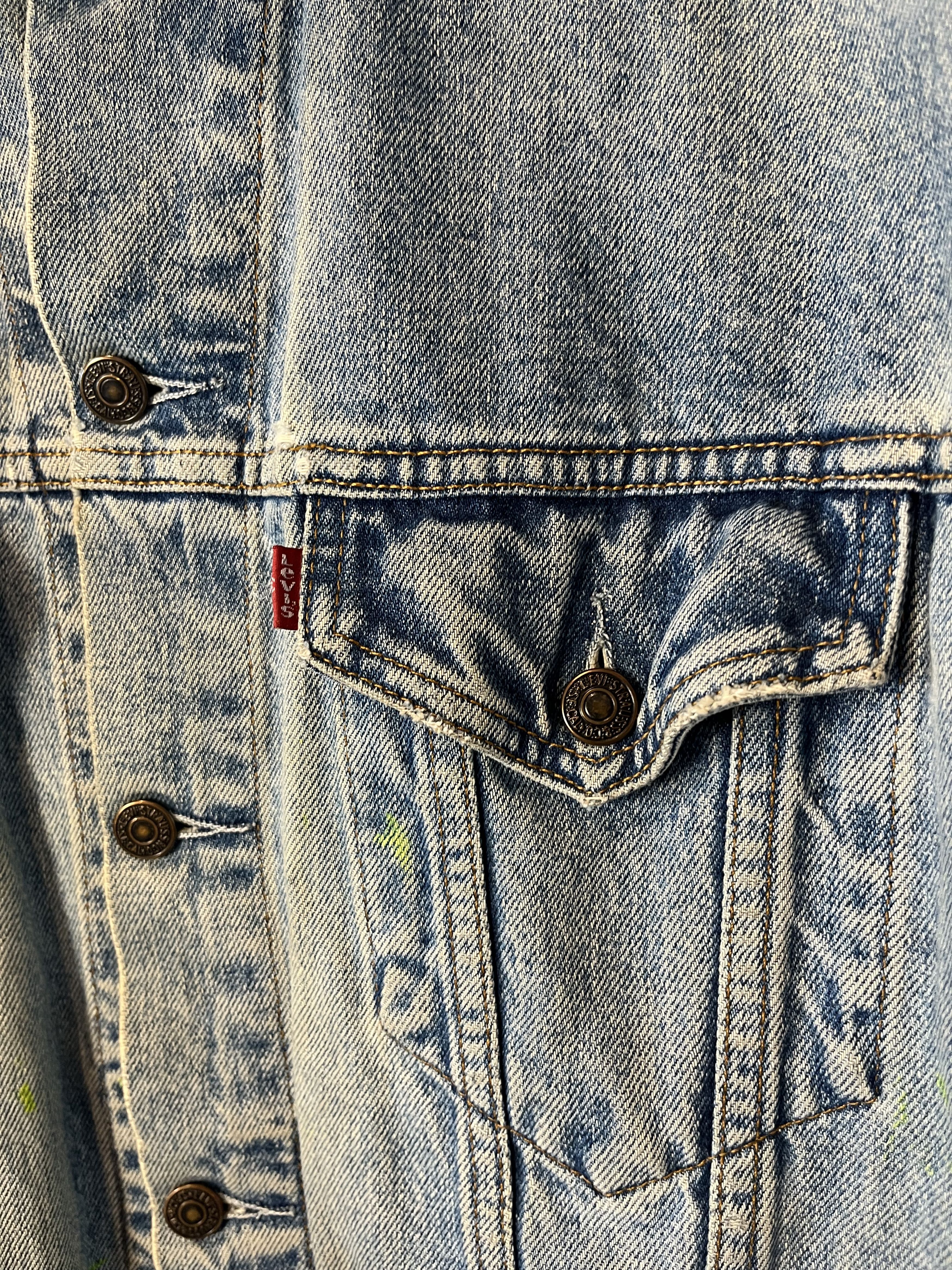 Levi's × Levi's Vintage Clothing × Vintage 1995 Levi's Baby Blue Distressed Trucker Jacket 70503 02 Size US XL / EU 56 / 4 - 6 Thumbnail