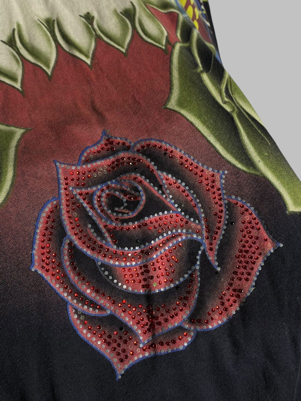 Christian Audigier 🔥 Y2K CHRISTIAN AUDIGIER SKULL ROSES TATTOO TEE GOTHIC VIBES Size US XL / EU 56 / 4 - 7 Thumbnail
