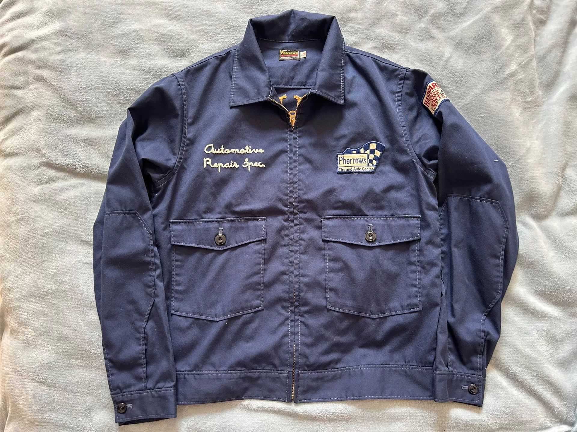 Pherrow's navy blue workwear embroidered jacket Size US M / EU 48-50 / 2 - 1 Thumbnail