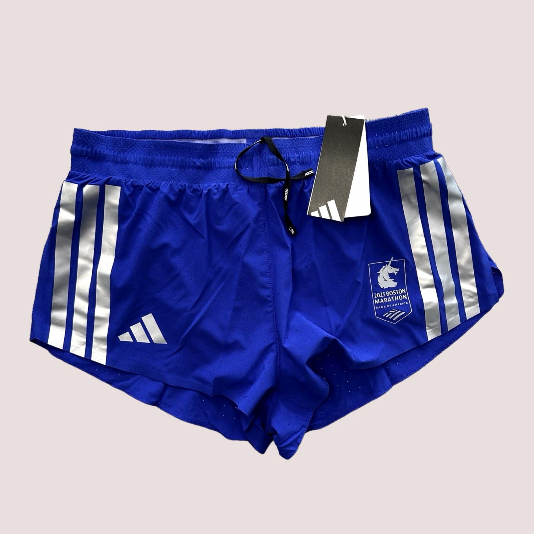 Adidas Adidas Adizero Running Shorts 3” Womens XL Blue Boston Marathon Split Short Size 40" / US 18 - 1 Thumbnail