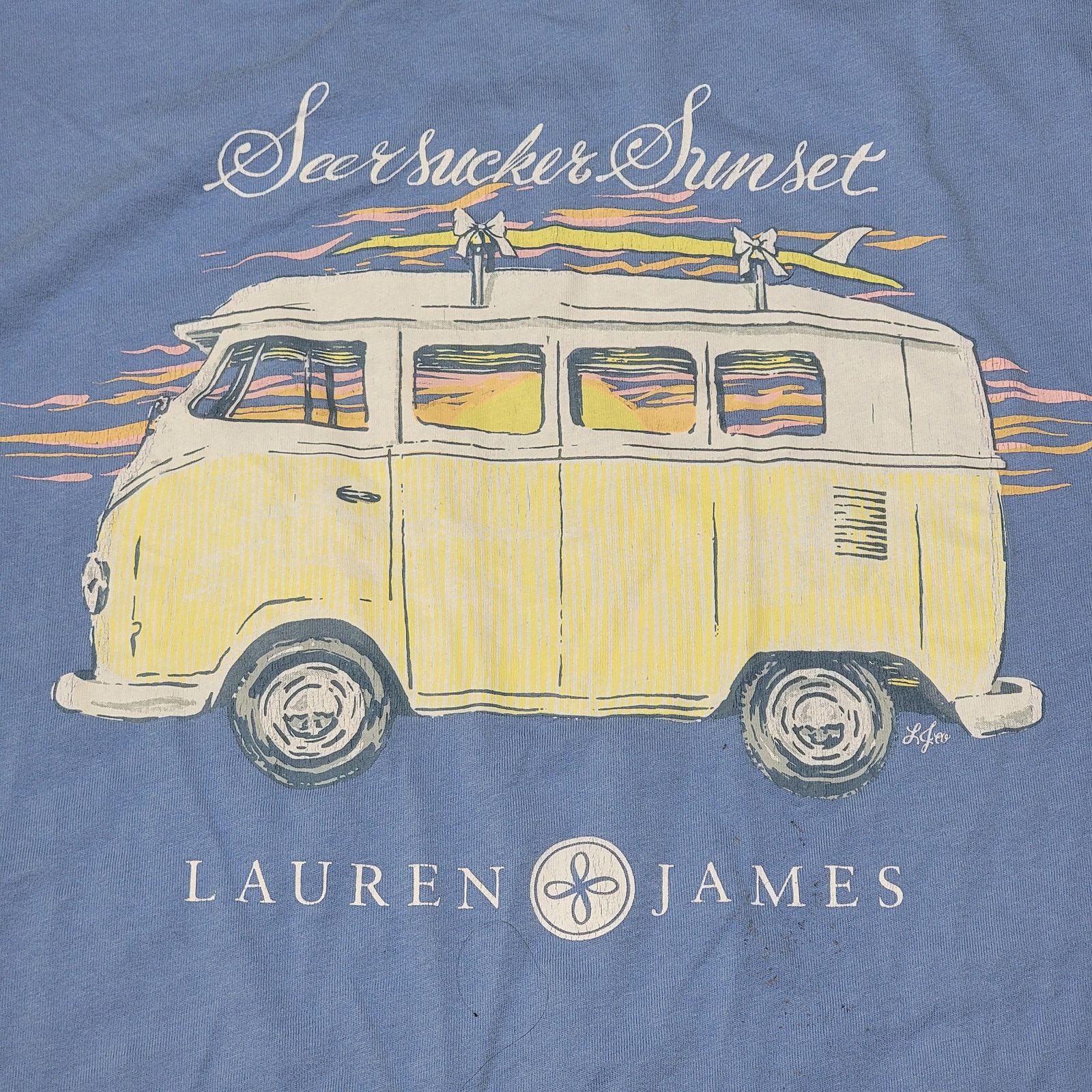 Other Lauren James Tee "Seersucker Sunset" VW Bus w/ Pocket - XXL Size XXL / US 16-18 / IT 52-54 - 2 Thumbnail