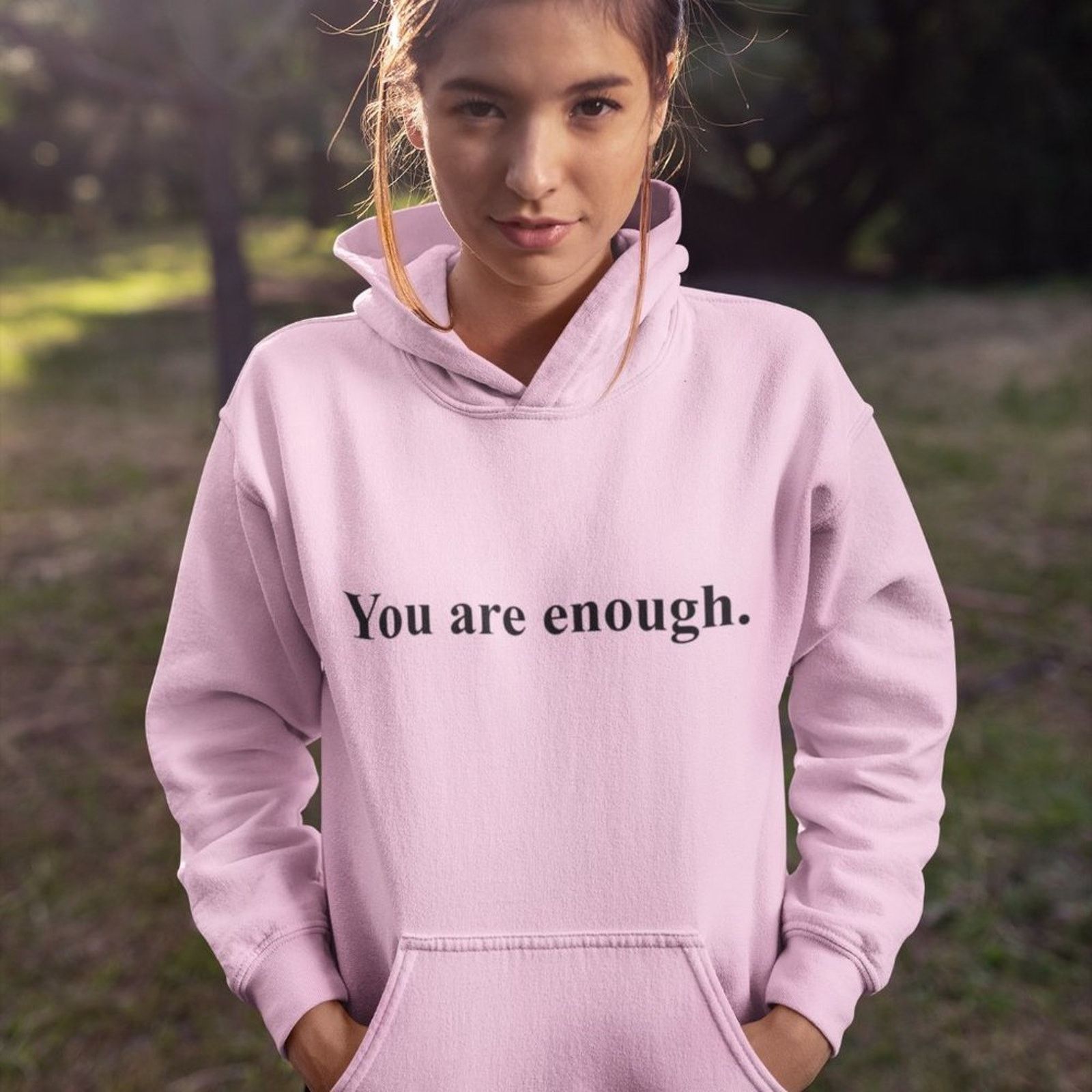 Other You Are Enough Sweatshirt Message on Back - Pink - XXL (14) Size XXL / US 16-18 / IT 52-54 - 2 Thumbnail