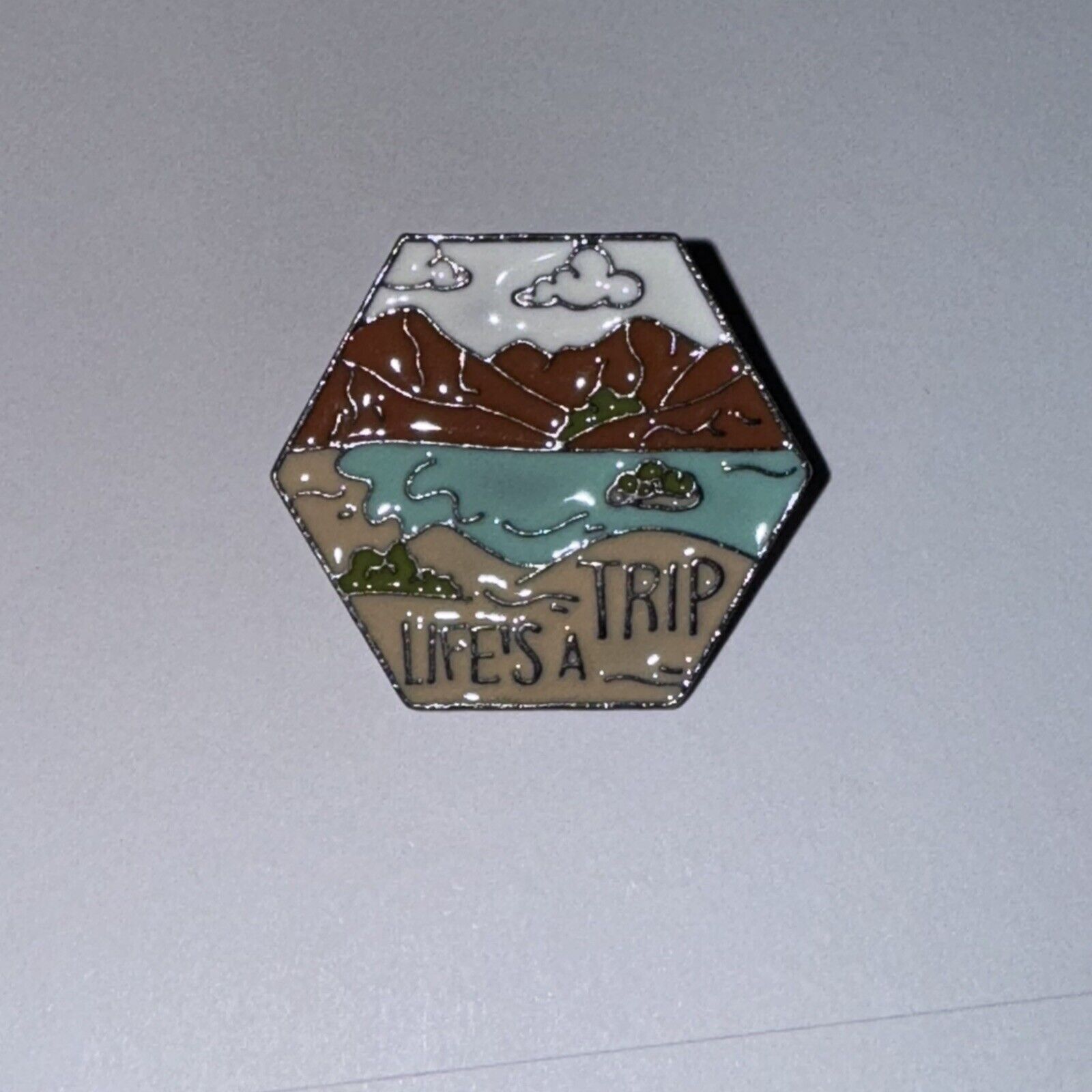 Other Life’s A Trip Beach Mountains Vacation Pin Brooch Size ONE SIZE - 1 Preview