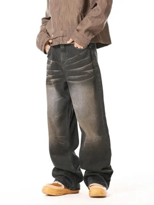 VIBE Washed Baggy Denim Jeans Size US 32 / EU 48 - 3 Thumbnail