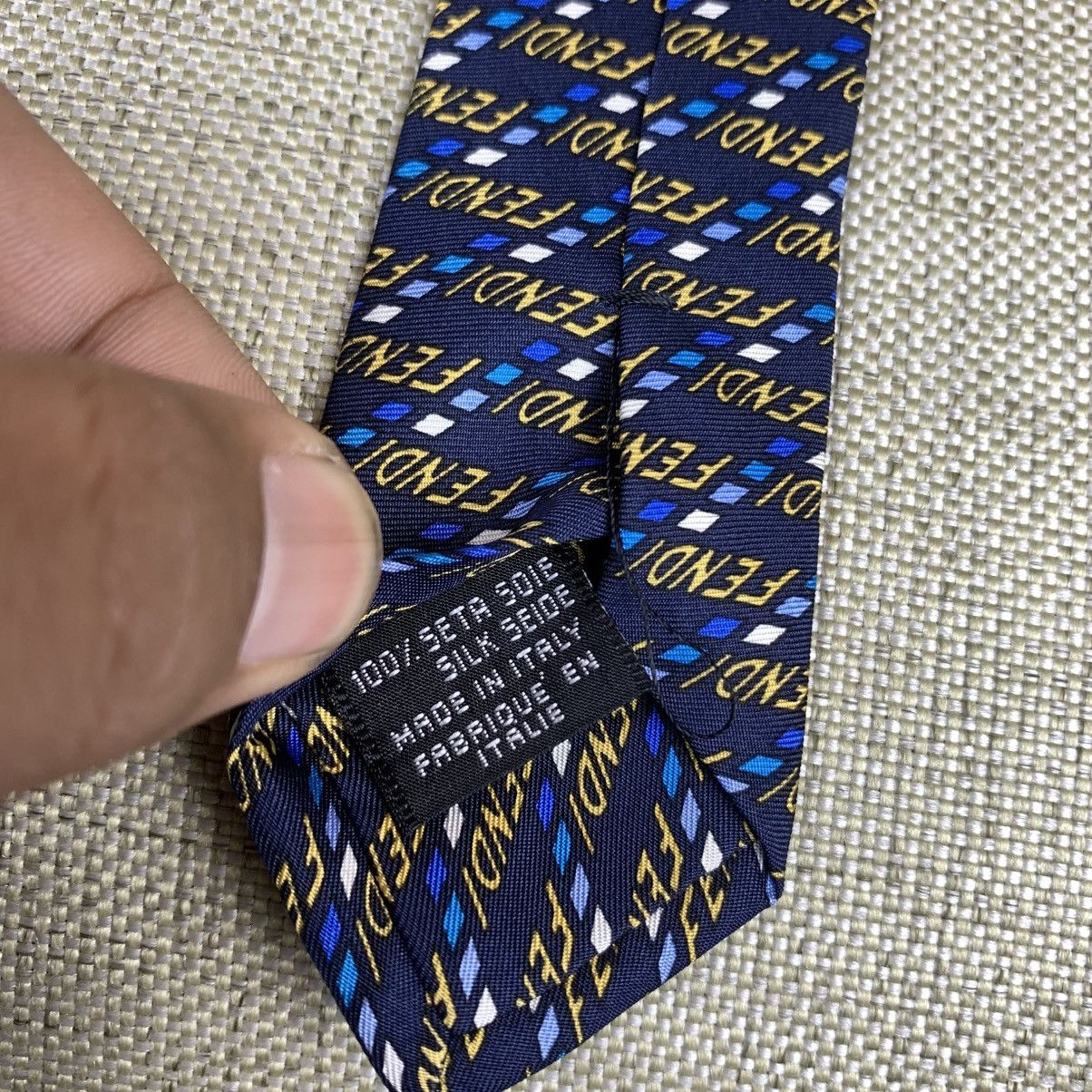Fendi Fendi Full Print Silk Tie Caravatte Size ONE SIZE - 9 Thumbnail