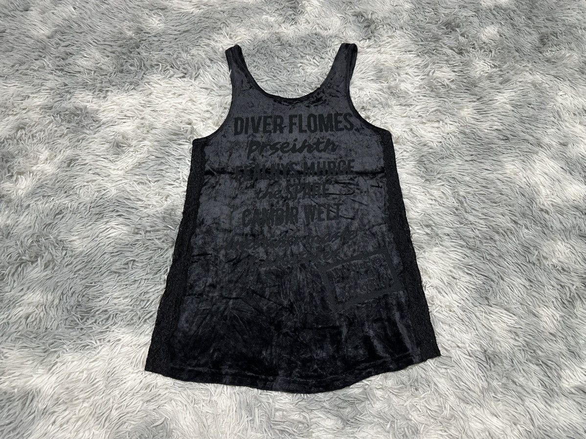 Hysteric Glamour 🔥Sick Y2K Maison Glify Skull Velour Mesh Tank Top Stud Punk Size US S / EU 44-46 / 1 - 7 Thumbnail