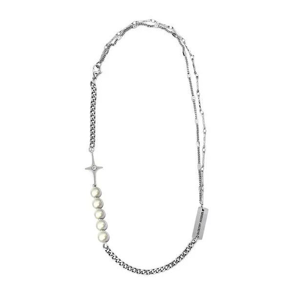 Jewelry Ichiko x Mina Fashion Reflective Pearl Couple Clavicle Chain Size ONE SIZE - 8 Thumbnail