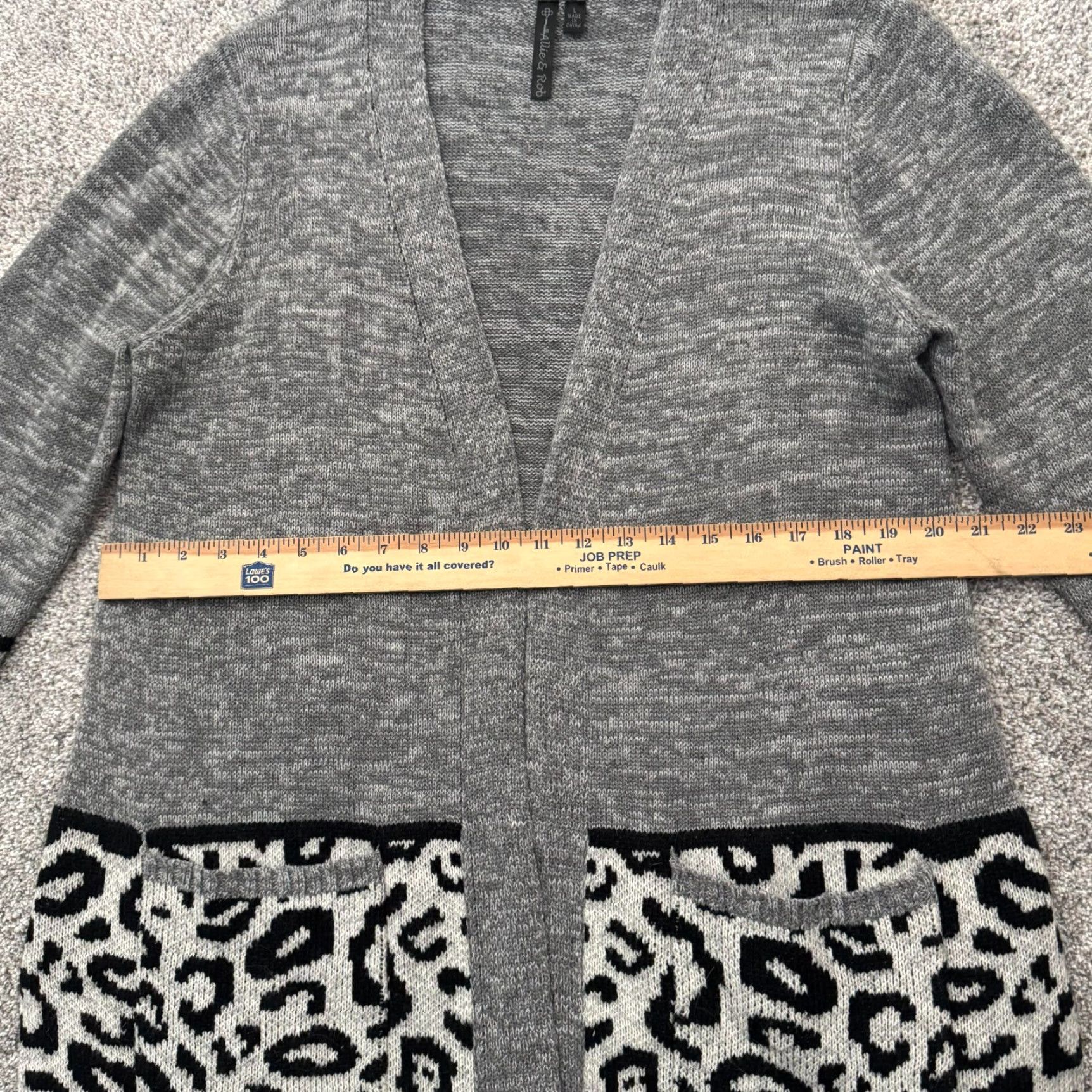 Vintage Allie & Rob Cardigan Sweater Womens Large Leopard Print Open Front Cozy Grandma Size L / US 10 / IT 46 - 5 Thumbnail