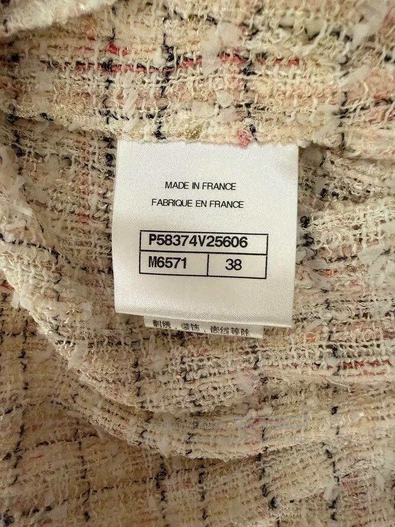 Chanel Chanel 18 white plaid tassel waisted mid-length jacket Size XS / US 0-2 / IT 36-38 - 4 Thumbnail