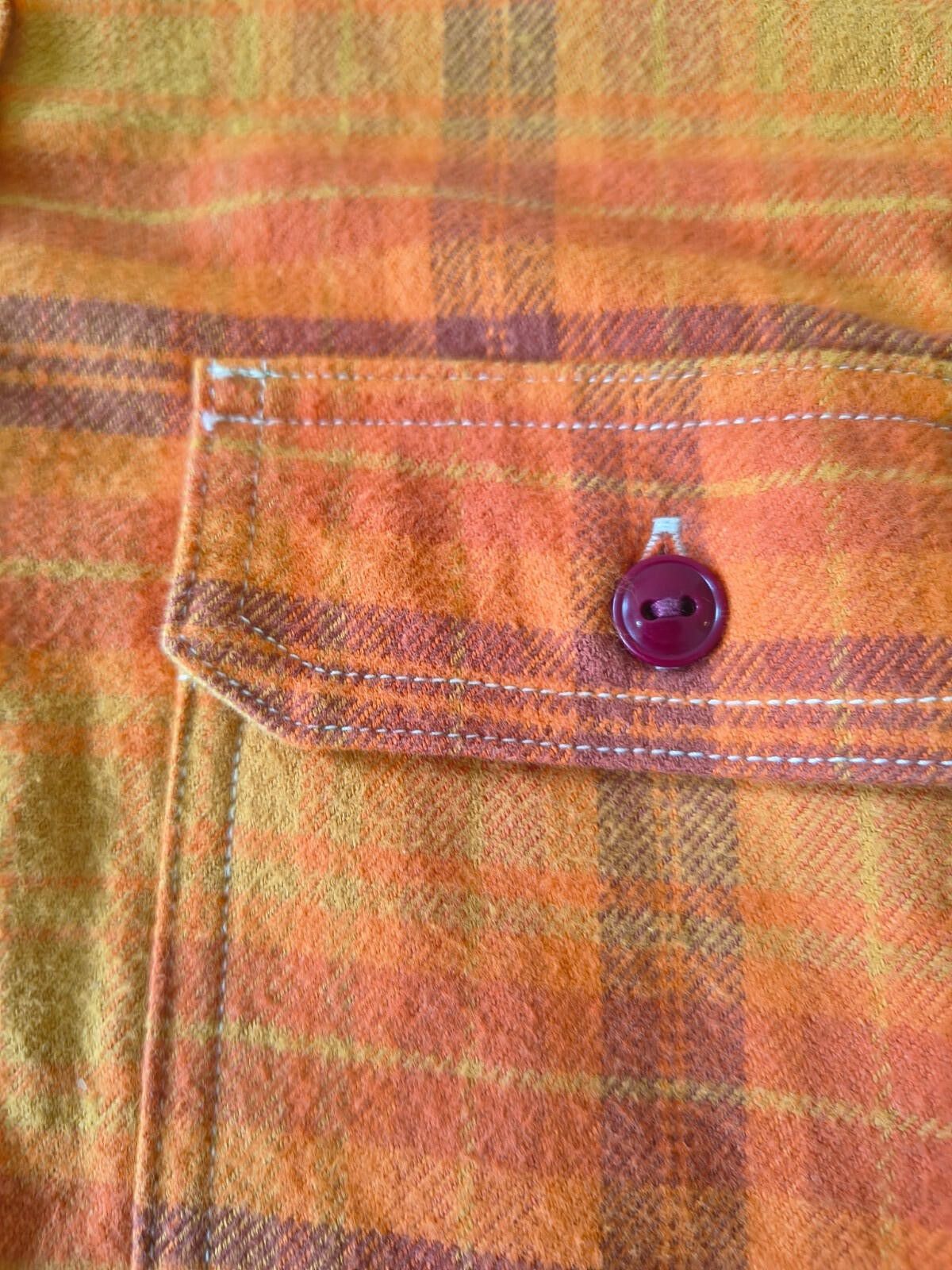 Kaptain Sunshine Kaptain Sunshine CPO Shirt - Orange, Size M, Made in Japan Size US M / EU 48-50 / 2 - 3 Thumbnail