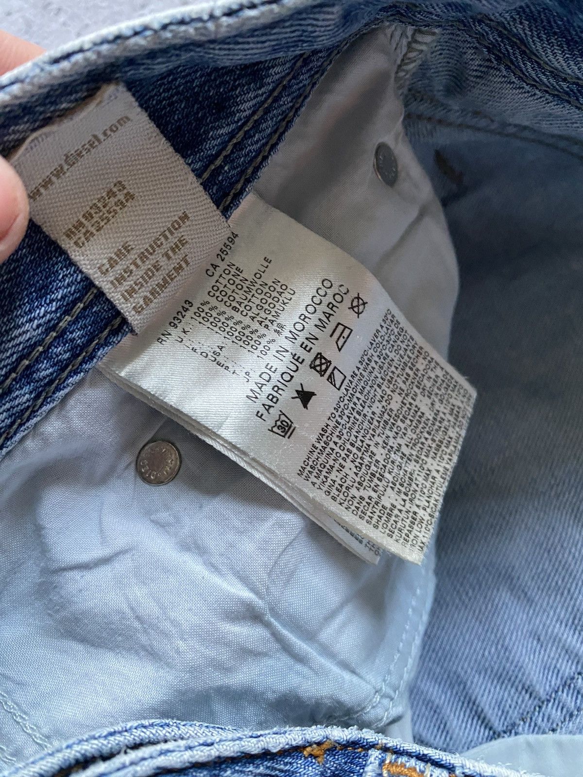 Diesel × If Six Was Nine × Japanese Brand 🔥VNTG Diesel Denim ashed baggy jeans Le Grand Bleu (L.G.B.) Size US 33 - 15 Thumbnail