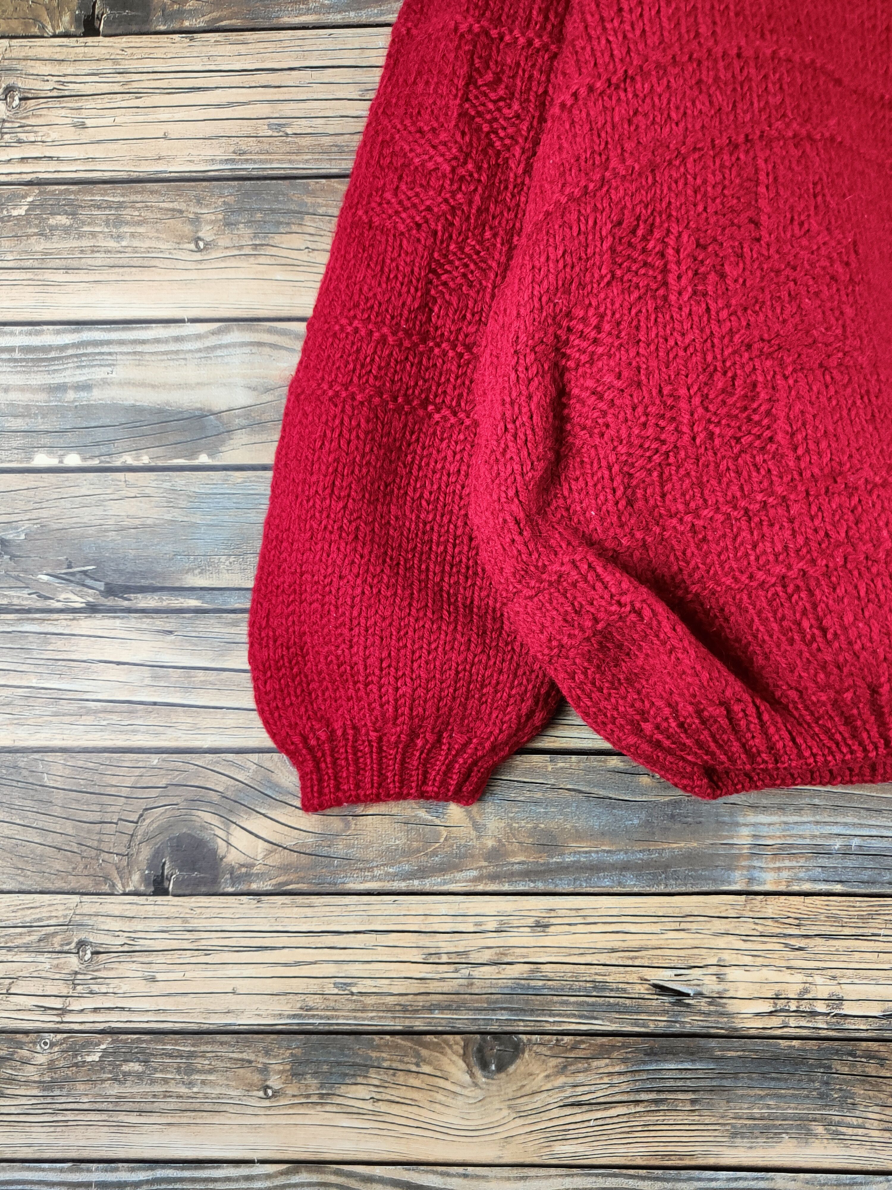 Japanese Brand DL Japan Red Knitwear Sweatshirts #46-434 Size L / US 10 / IT 46 - 4 Thumbnail