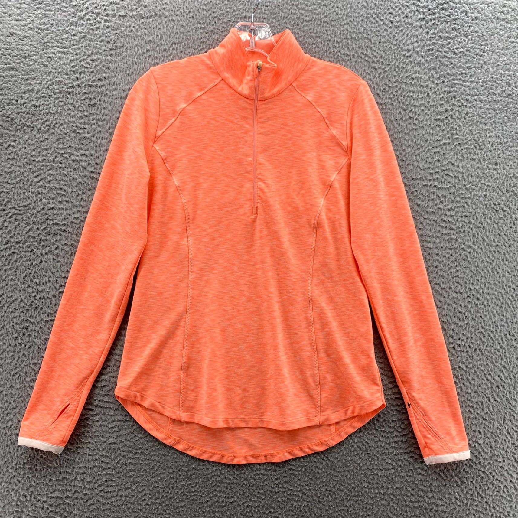 Vintage Zero Restriction 1/4 Zip Sweatshirt Women Small Orange Pullover Athleisure Sport Shirt Size S / US 4 / IT 40 - 2 Thumbnail