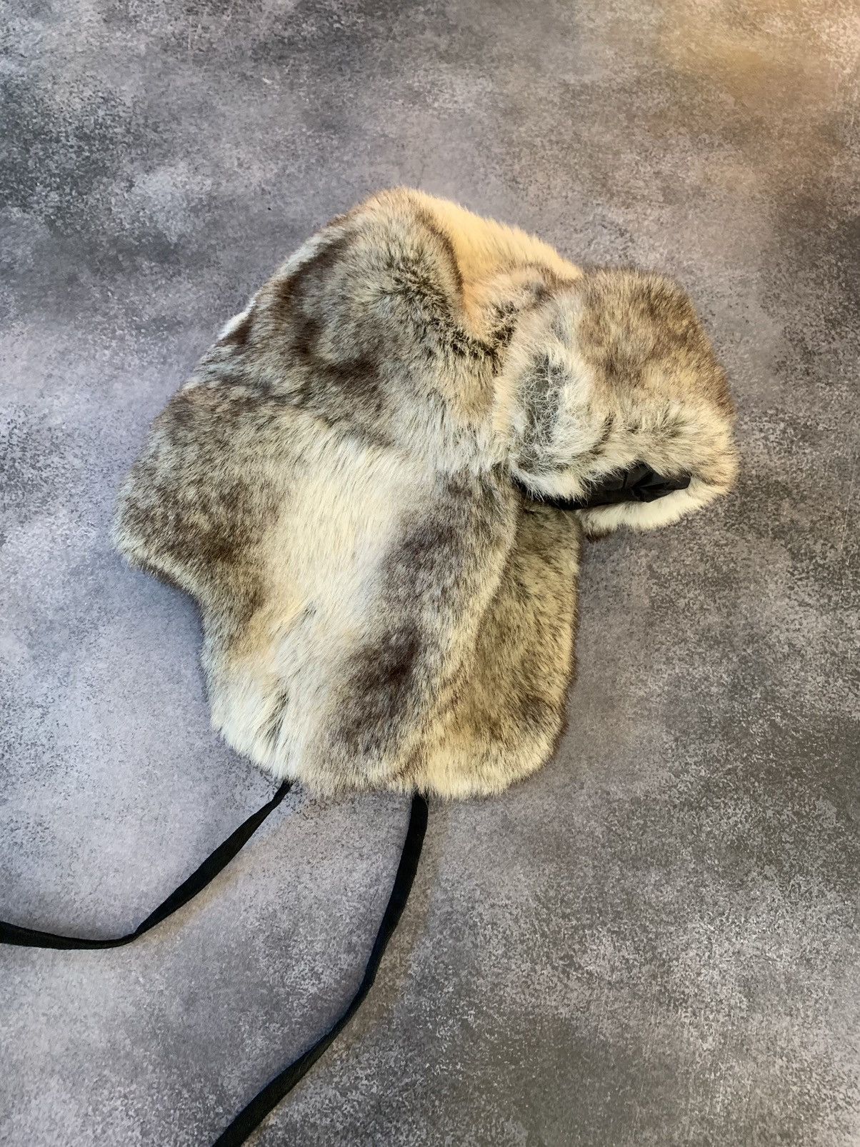 Japanese Brand Vintage Crazy Y2k Mohair Fuzzy Hat Ushanka Punk Huge Size ONE SIZE - 3 Thumbnail