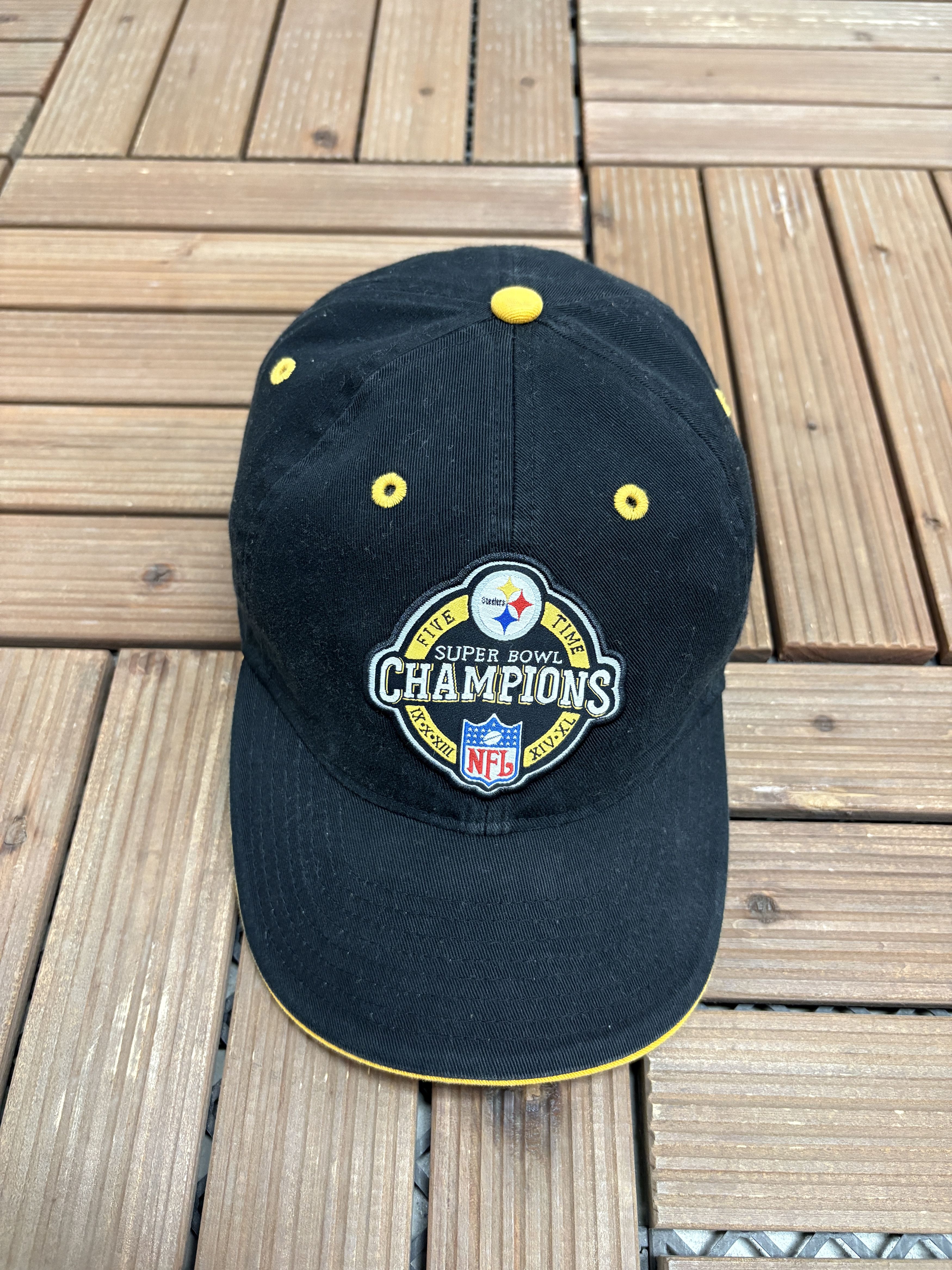 Reebok Pittsburgh Steelers Five Time Champions Vintage Hat Size ONE SIZE - 2 Thumbnail