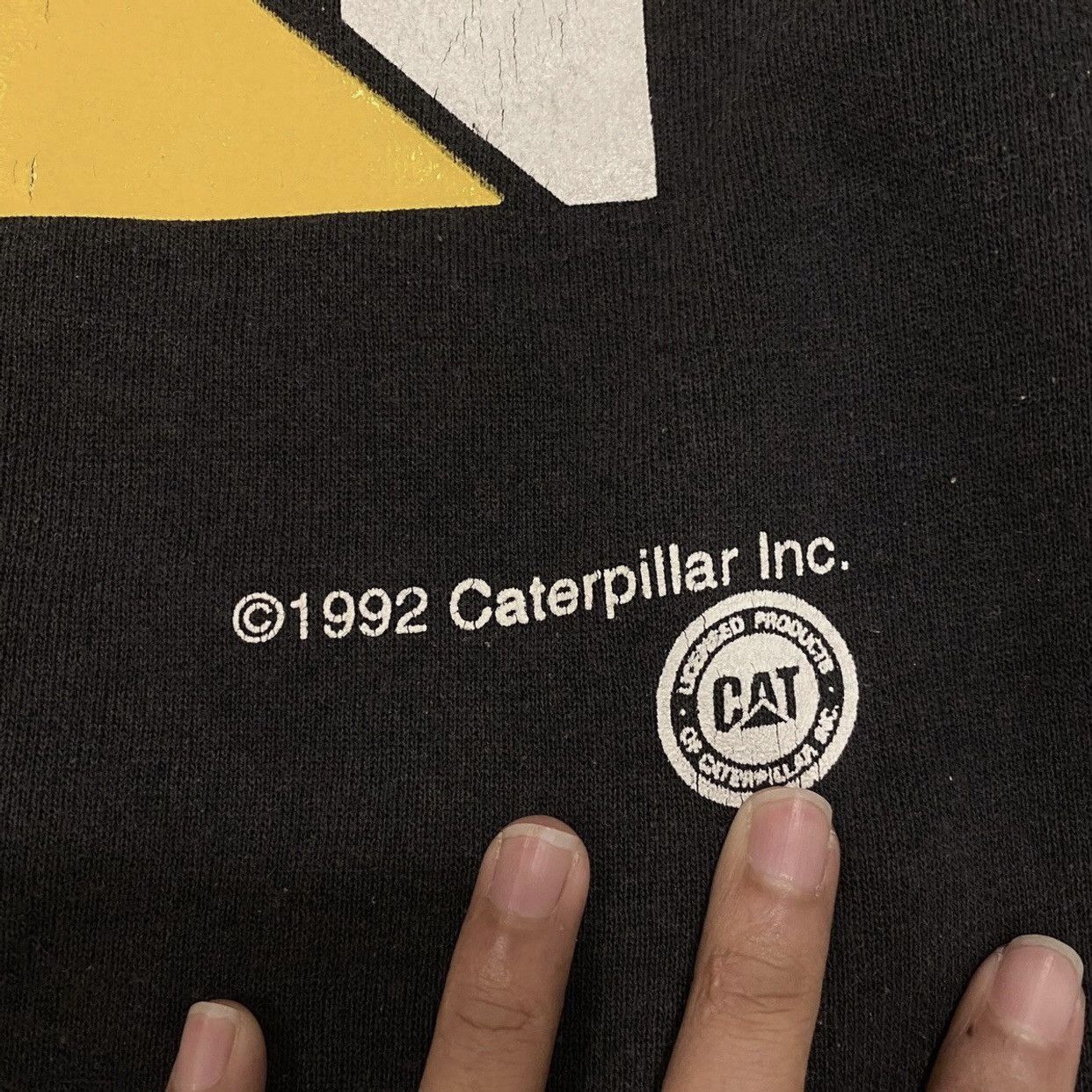 Caterpillar × Vintage Vintage 90's Caterpillar Big Logo Sweatshirt Size US L / EU 52-54 / 3 - 4 Thumbnail