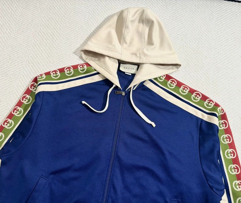 Gucci Gucci Hooded jacket, jacket, double G jaccard stripe, hoodi Size US S / EU 44-46 / 1 - 4 Thumbnail