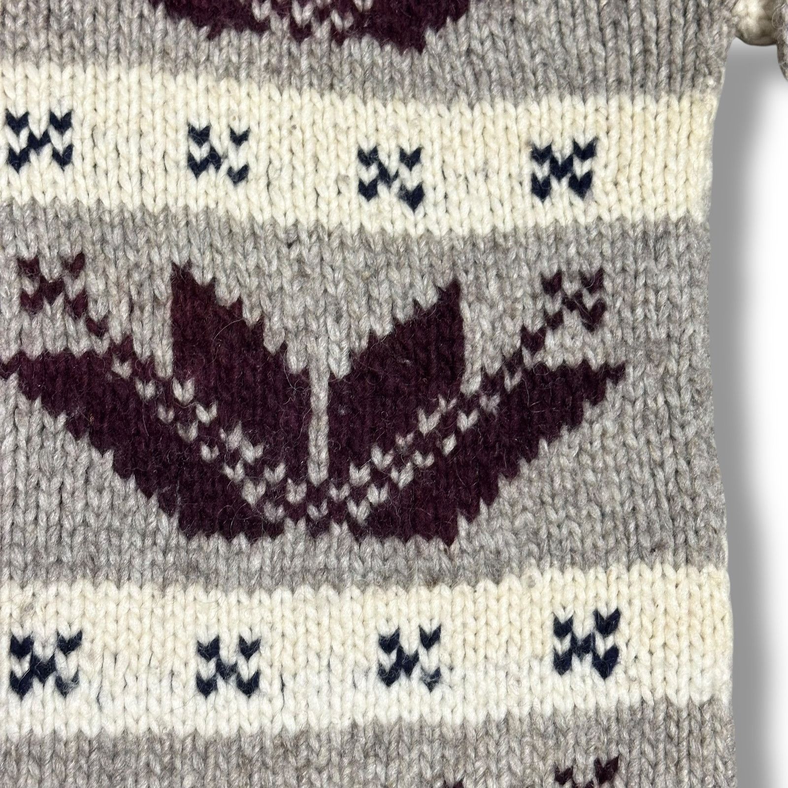 Vintage Vintage Cowichan Wool Sweater Pullover Shawl Collar Handmade Size US S / EU 44-46 / 1 - 5 Thumbnail