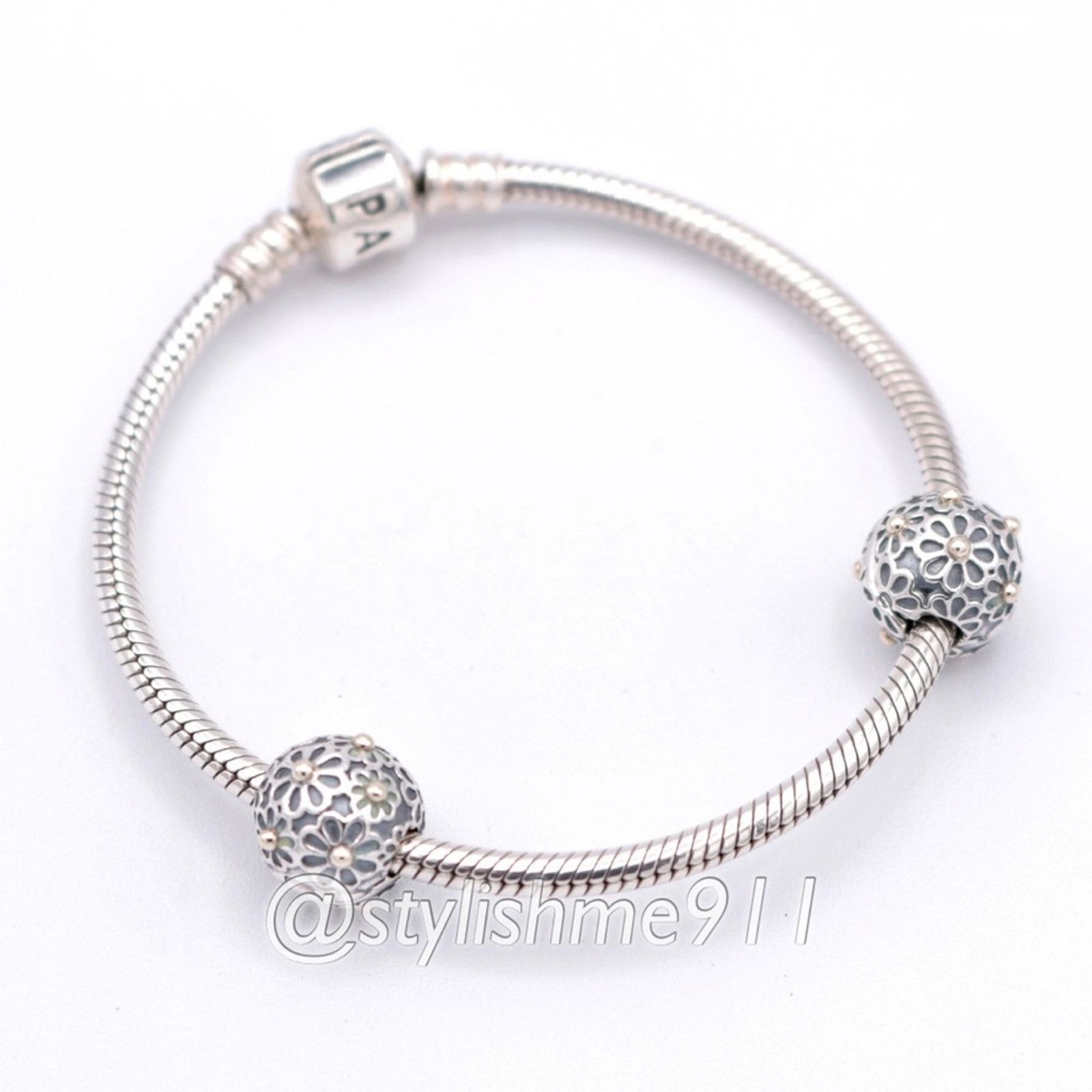 pandora Authentic PANDORA Lazy Daisy Clip with 14K Gold Size ONE SIZE - 5 Thumbnail