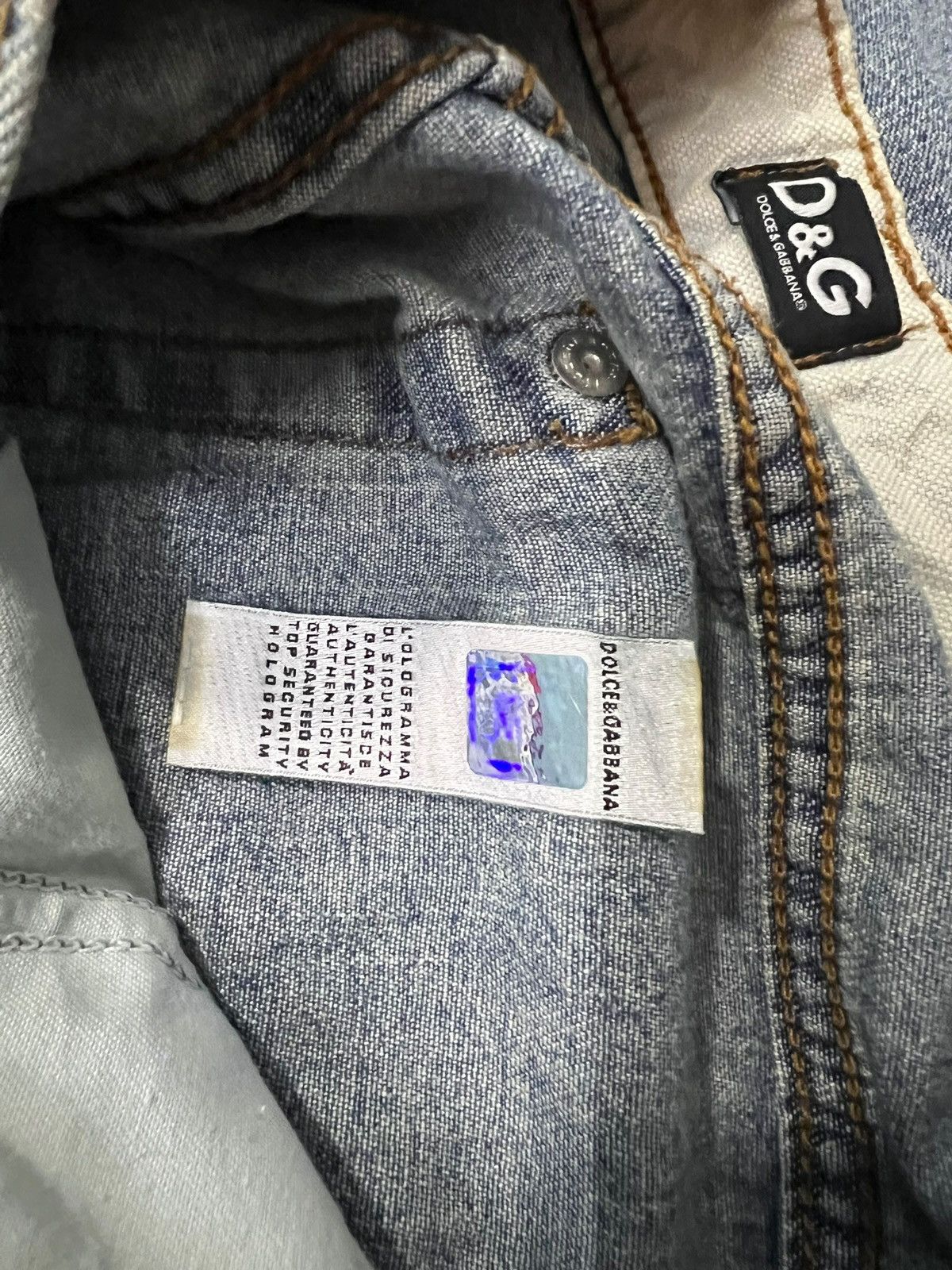 Dolce & Gabbana Dolce & Gabbana Distressed Light Wash Jean like kapital Size US 29 - 15 Thumbnail