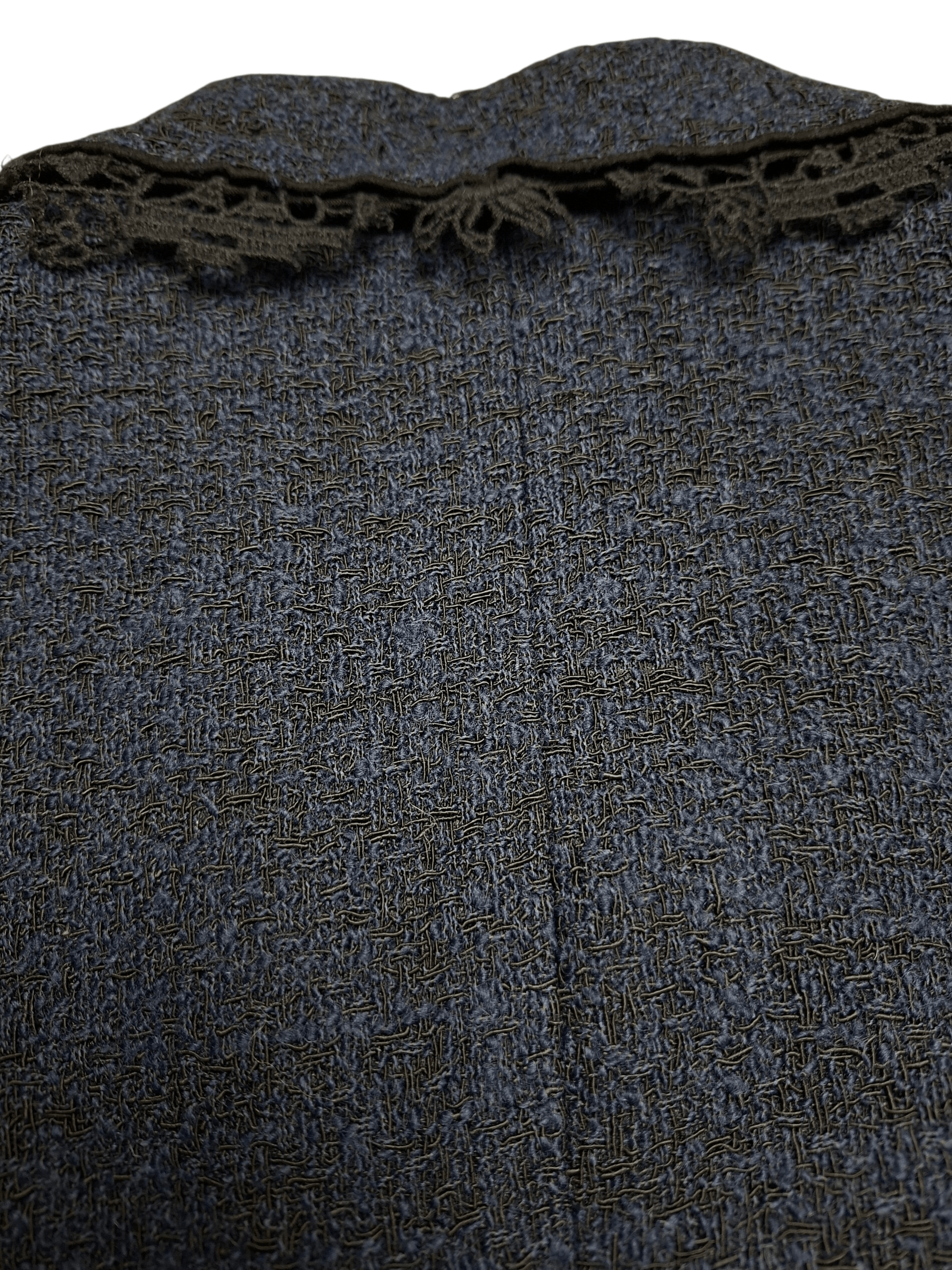Elie Tahari Elie Tahari Navy Blue Wool Alpaca Mohair Lace Blazer Size L / US 10 / IT 46 - 8 Thumbnail