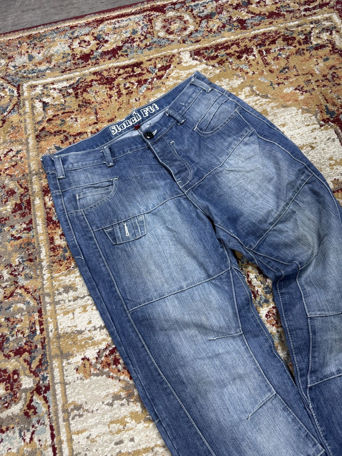 Other ᶠᵃⁿᶜʸᵍᵘʸ Vintage Baggy Washed Denim Jeans Wide leg Y2K Size US 36 / EU 52 - 2 Thumbnail