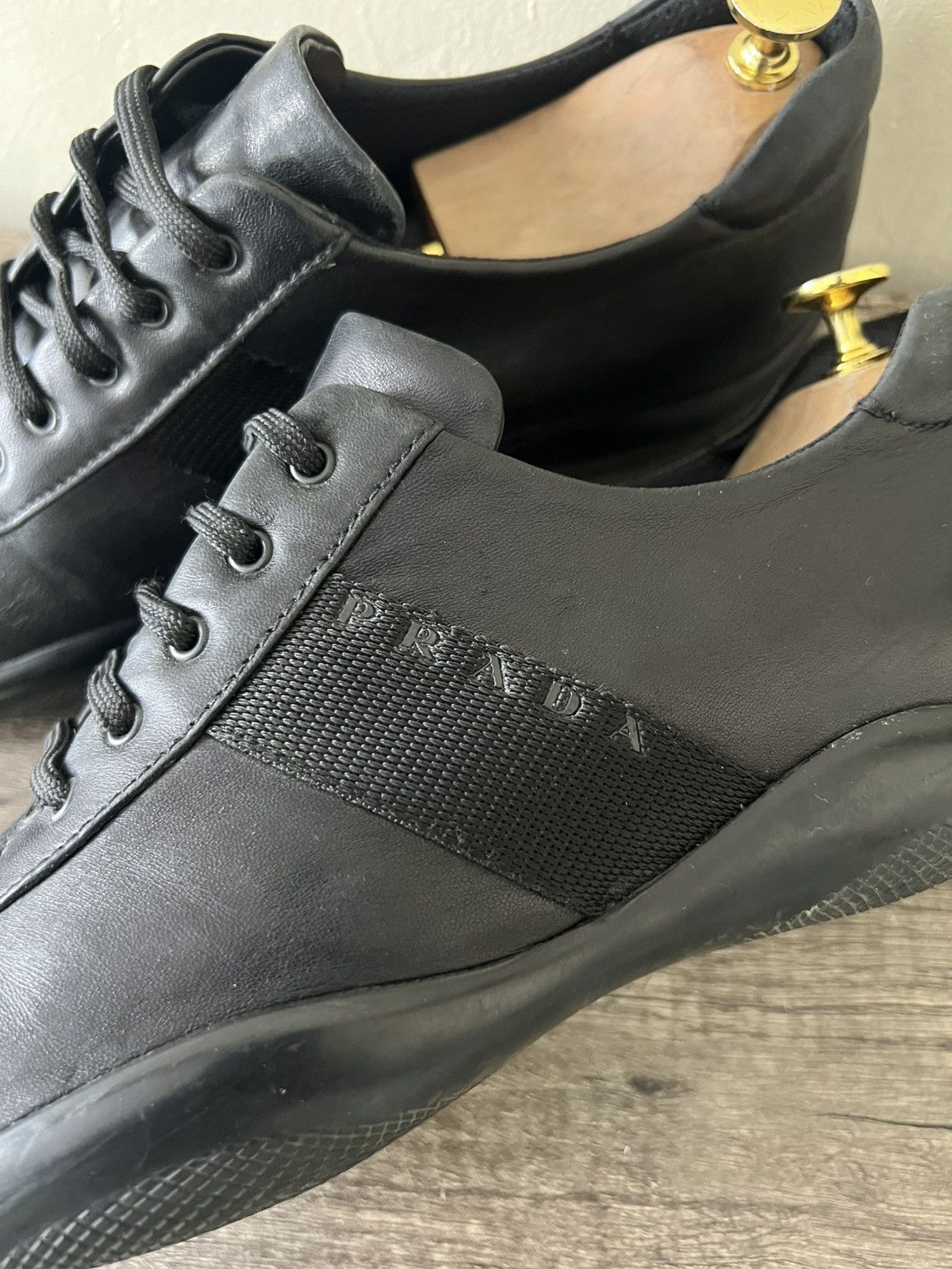 Prada PRADA SOLBIATO BLACK LEATHER LACE UP Size US 8.5 / EU 41-42 - 8 Thumbnail
