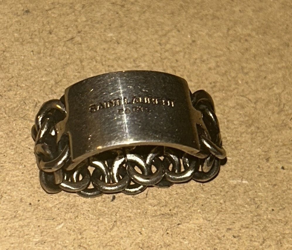 Saint Laurent Paris Saint Laurent ID Plaque Ring in Metal size US 6 Size ONE SIZE - 4 Thumbnail