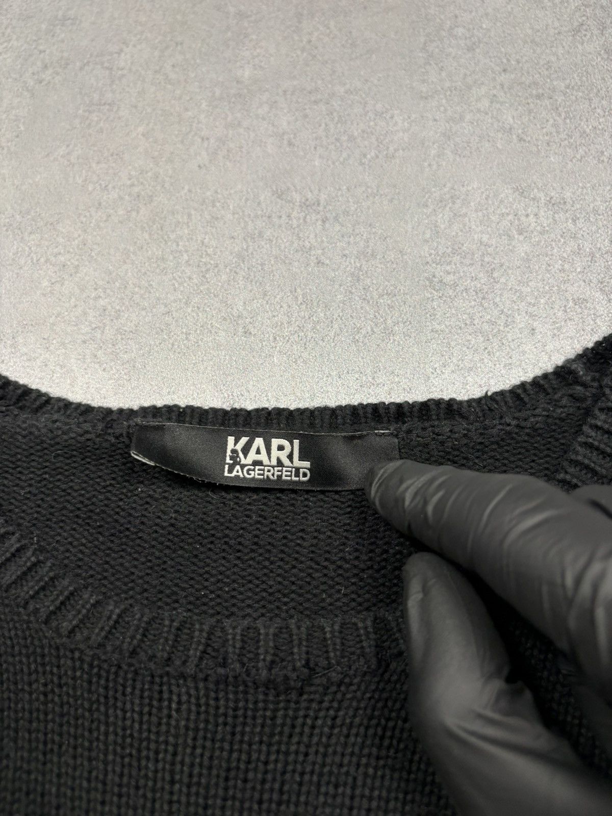 Karl Lagerfeld Karl Lagerfeld Logo Knit Sweater Black Big Graphic S-M Size US S / EU 44-46 / 1 - 13 Thumbnail