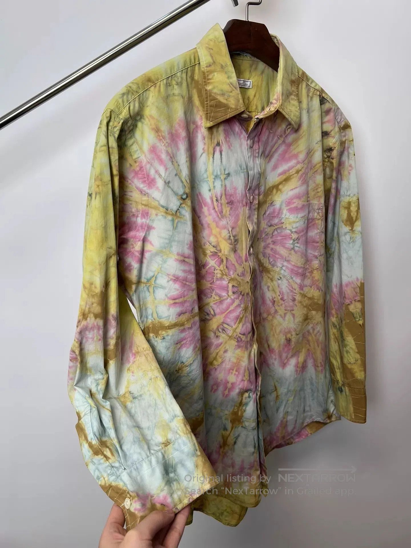 Dior Tie-Dye Long Sleeve Button-Up Shirt. Size US L / EU 52-54 / 3 - 4 Thumbnail