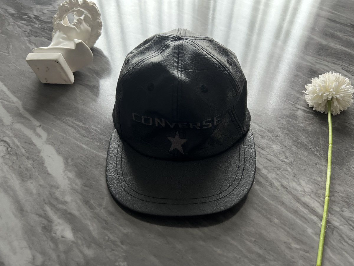 Converse Converse : Vintage Leather Black Cap Hat Size 56 Size ONE SIZE - 3 Thumbnail