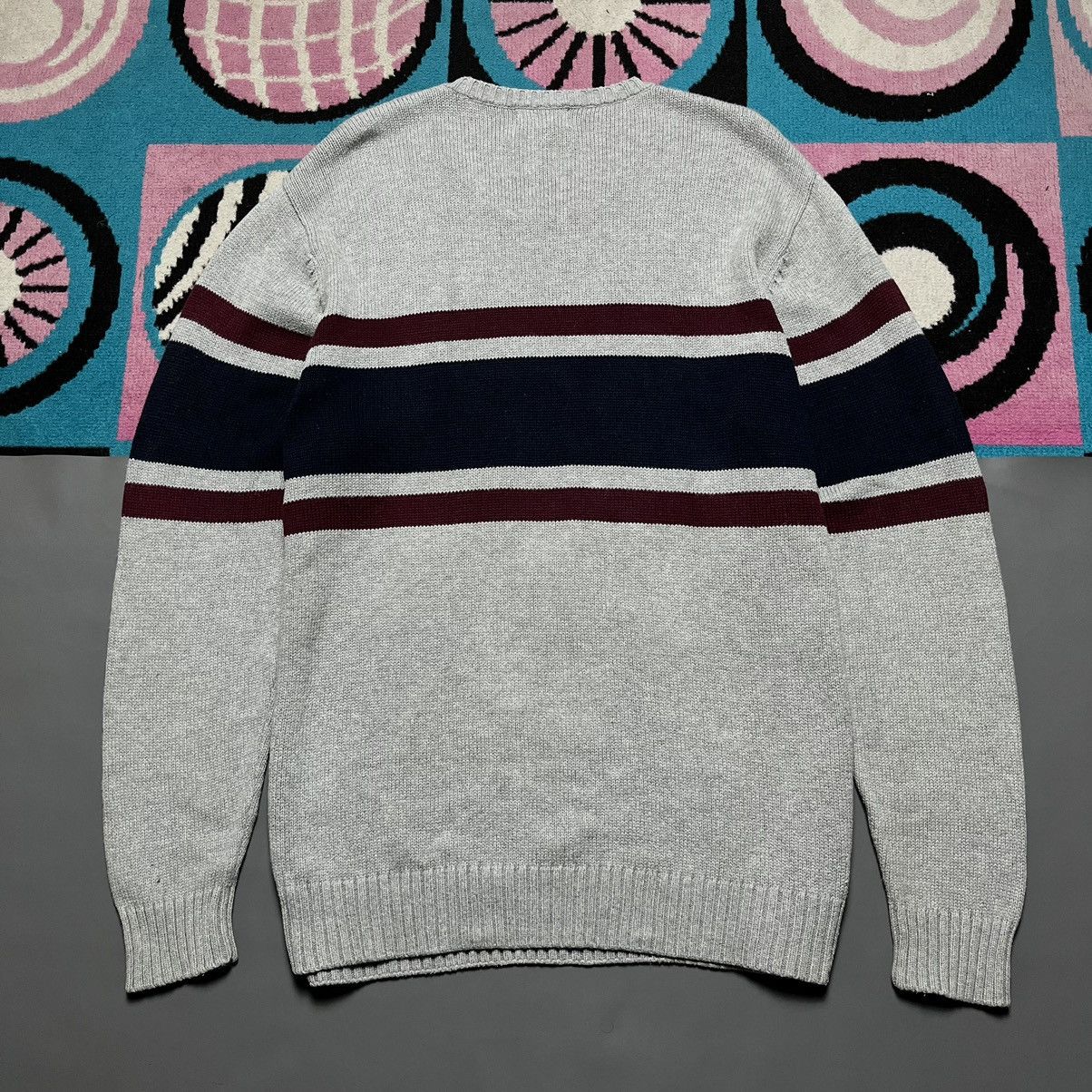 Giordano × Japanese Brand × Vintage Vintage Knit Sweater Giordano Stripe Size US XL / EU 56 / 4 - 2 Thumbnail
