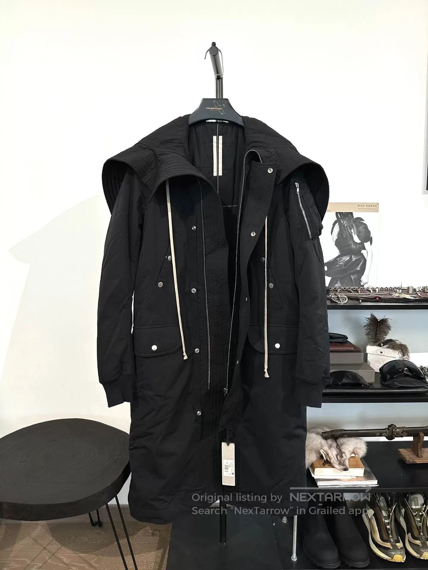 Rick Owens Drkshdw Rick Owens DRKSHDW Longline Hooded Coat. Size US XS / EU 42 / 0 - 1 Thumbnail