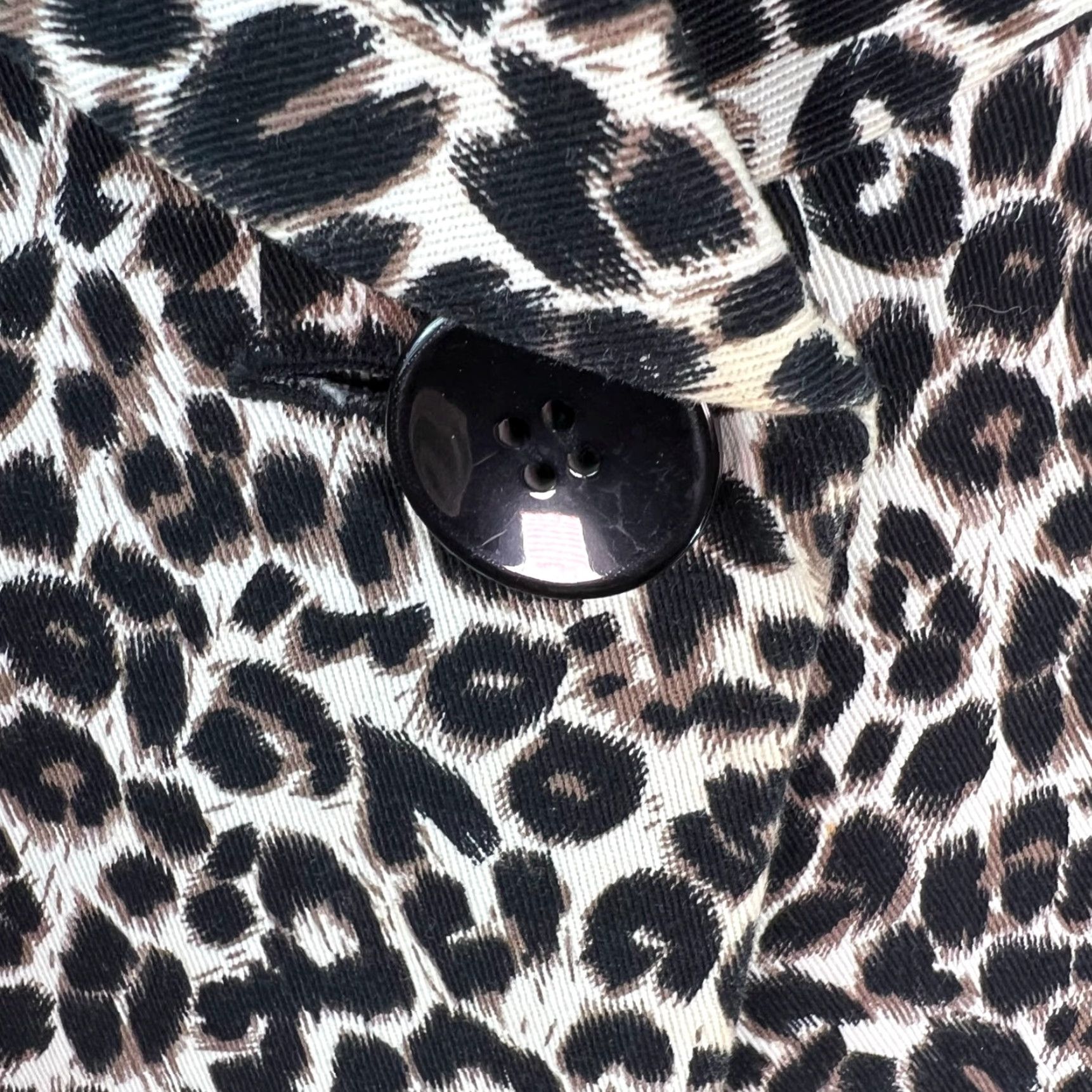 Kasper Vintage Kasper Women's Blazer Jacket 3/4 Sleeve Animal Print Brown Casual Size 8 Size M / US 6-8 / IT 42-44 - 4 Thumbnail