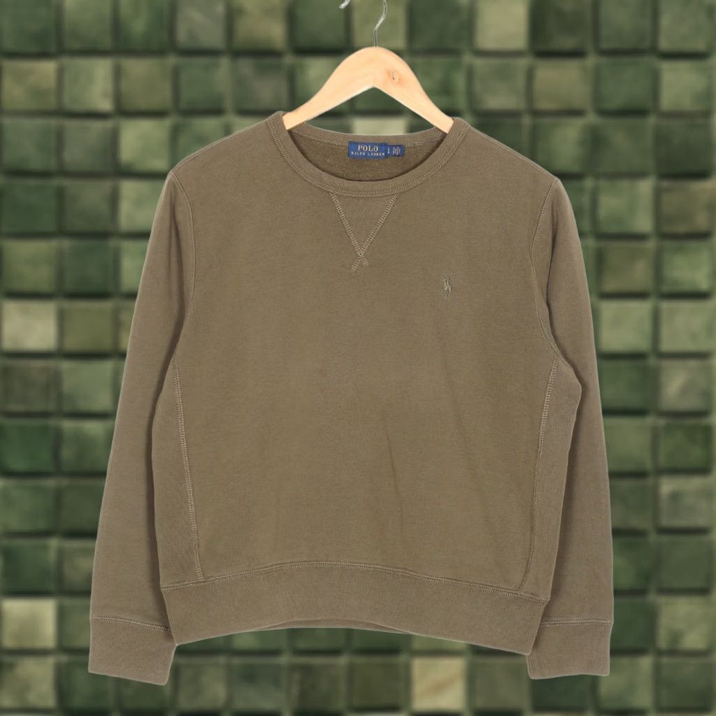 Polo Ralph Lauren Polo Ralph Lauren Crew Neck Pullover Sweatshirt Women L Olive VR3551 Size L / US 10 / IT 46 - 1 Thumbnail