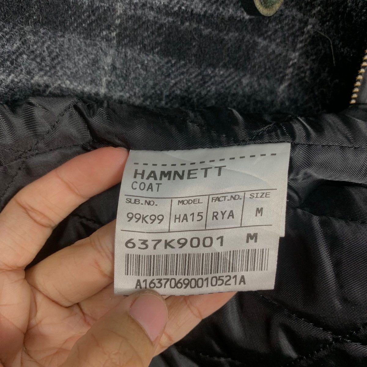 Katharine Hamnett London HAMNETT Coat Checked Wool Duffle Coat #1796-C15 Size US M / EU 48-50 / 2 - 19 Thumbnail