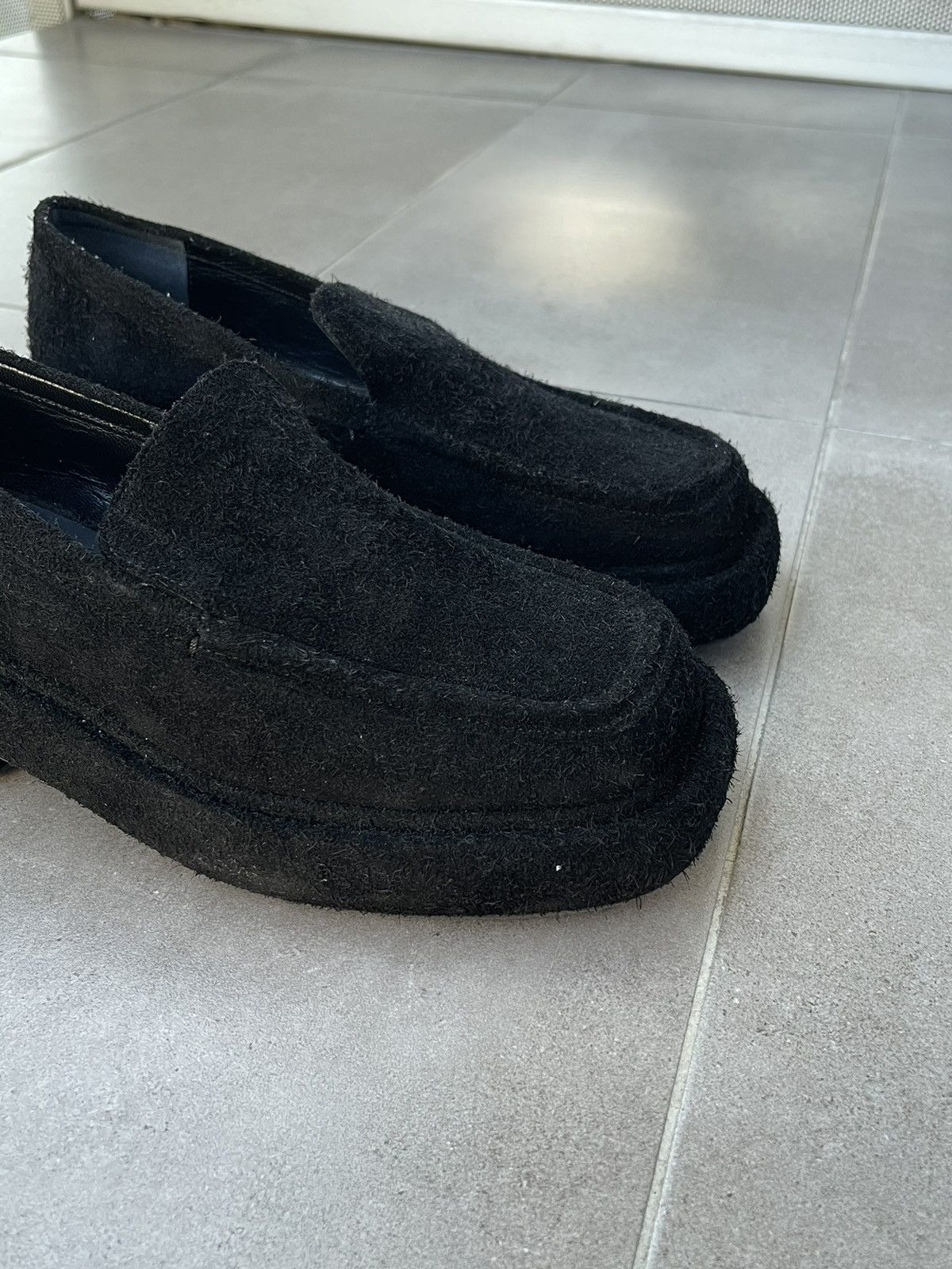 Eckhaus Latta !DS! FW23 Eckhaus Latta Stacked M Black Suede Loafers Size US 11 / EU 44 - 11 Thumbnail